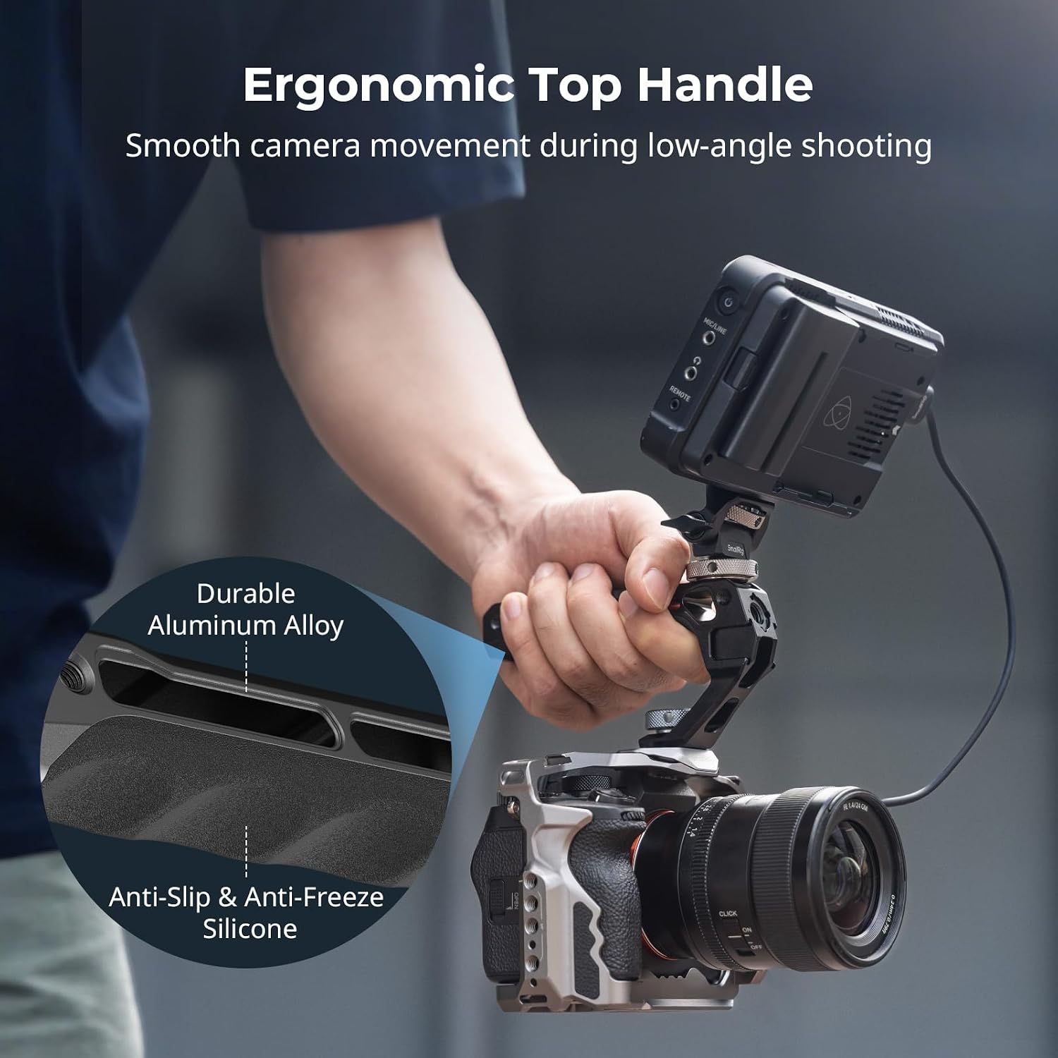 Detalle 2 de SMALLRIG 5322 top handle with monitor mount