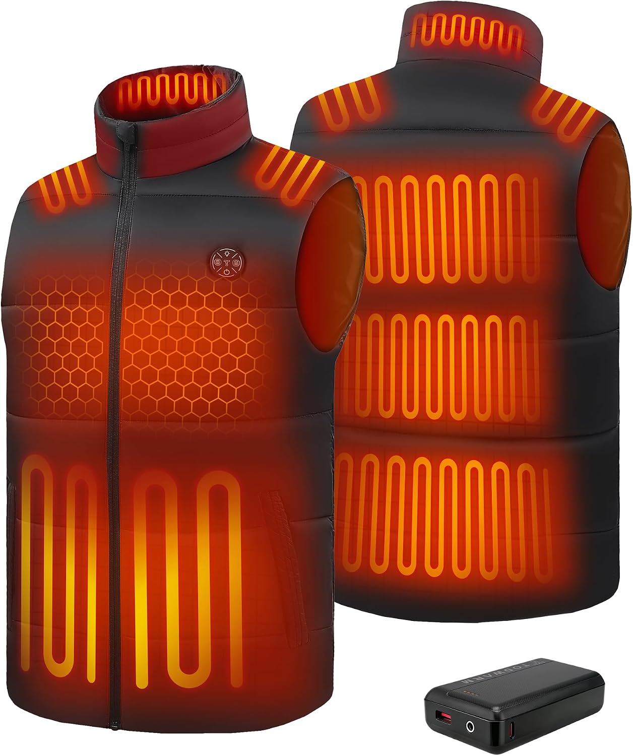 Detalle de TODWARM Men's Heated Vest, 16,000mAh Battery
