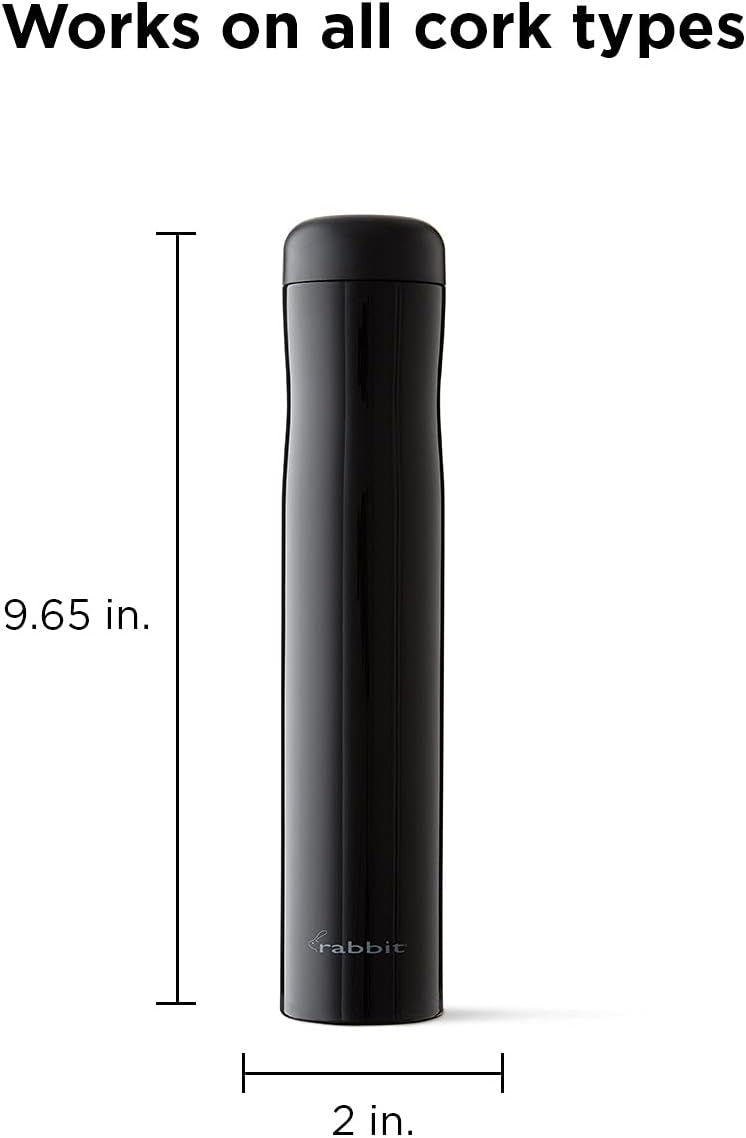 Detalle 2 de RABBIT Automatic Electric Corkscrew Wine Opener (Cordless, Rechargeable) in Shiny Black
