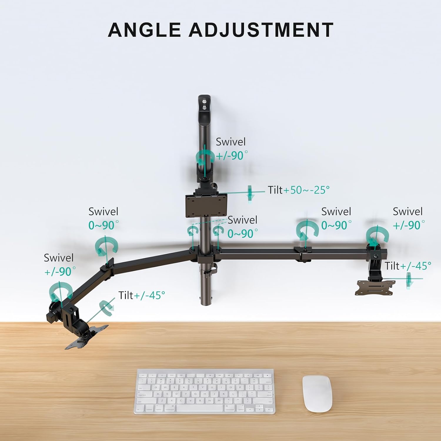 Detalle 2 de WALI Triple Monitor Wall Mount 49-inch