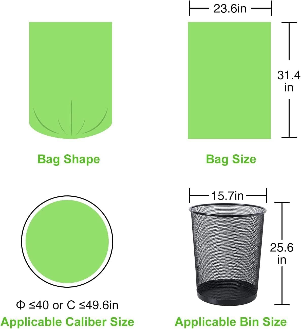Thumbnail 3 de Biodegradable Bin Liners 50 Litre, 80 Pack 🗑