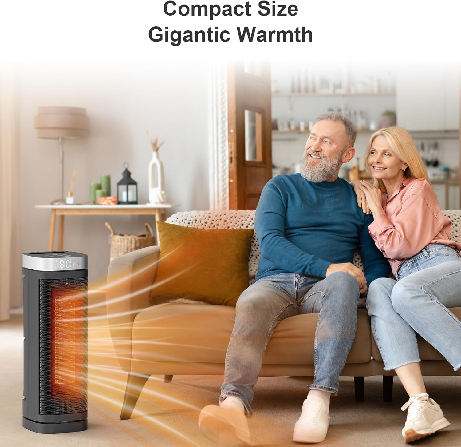 Thumbnail 5 de WINHL 17-Inch Space Heater 1500W with Thermostat