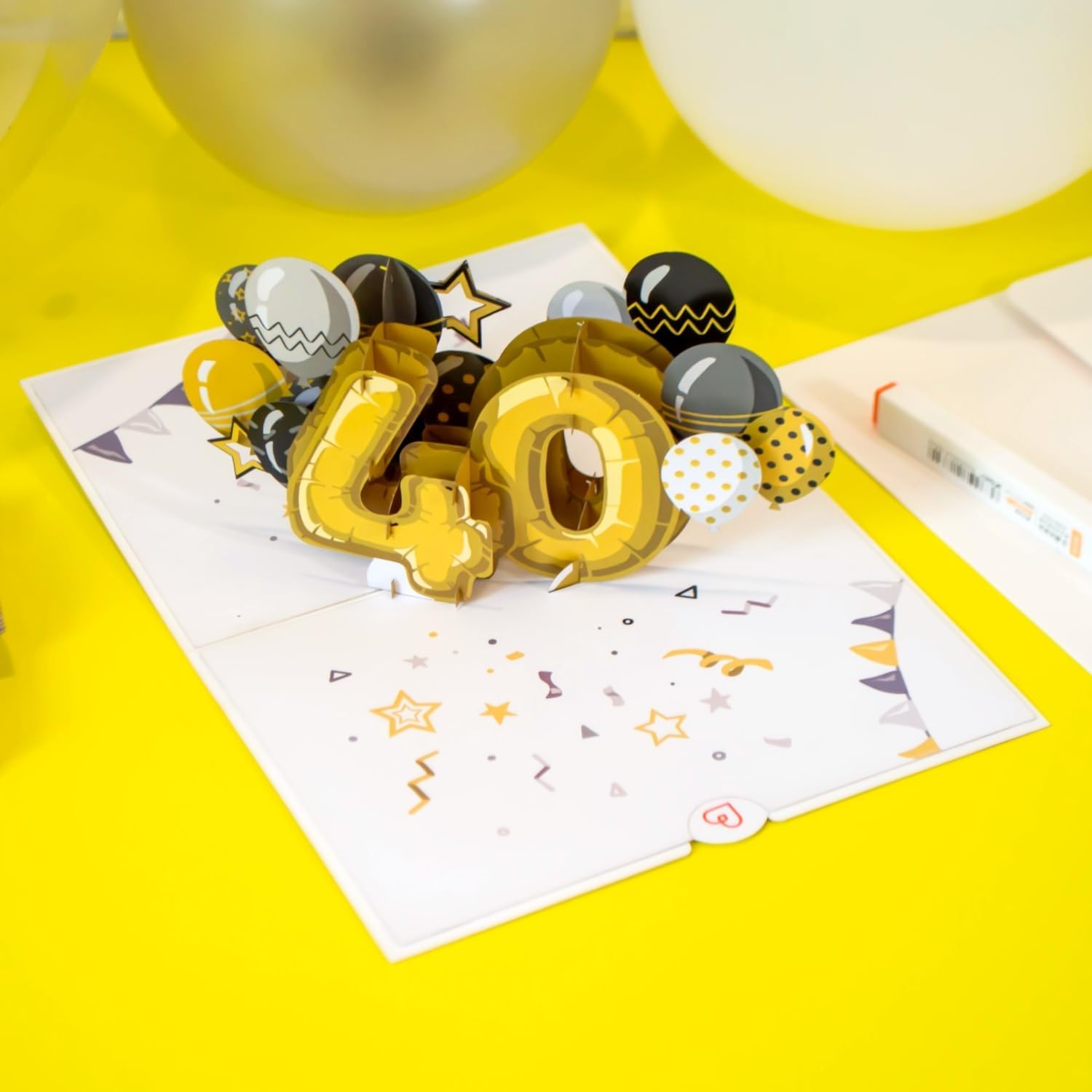 Thumbnail 4 de papercrush® Carte pop-up 40e anniversaire – Carte d’anniversaire 3D faite à la main