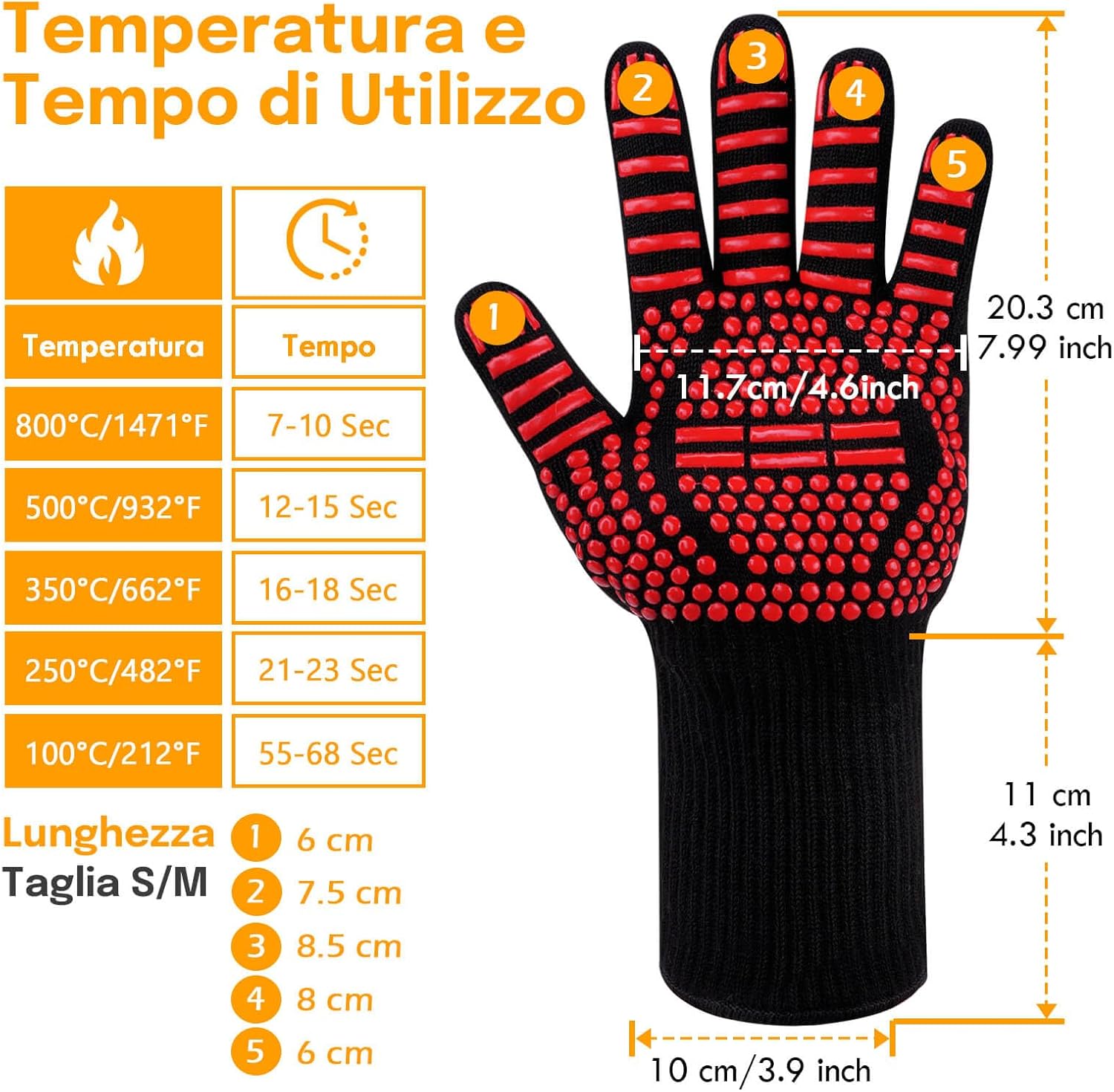Thumbnail 2 de Reinalin Guanti da barbecue resistenti a 800°C