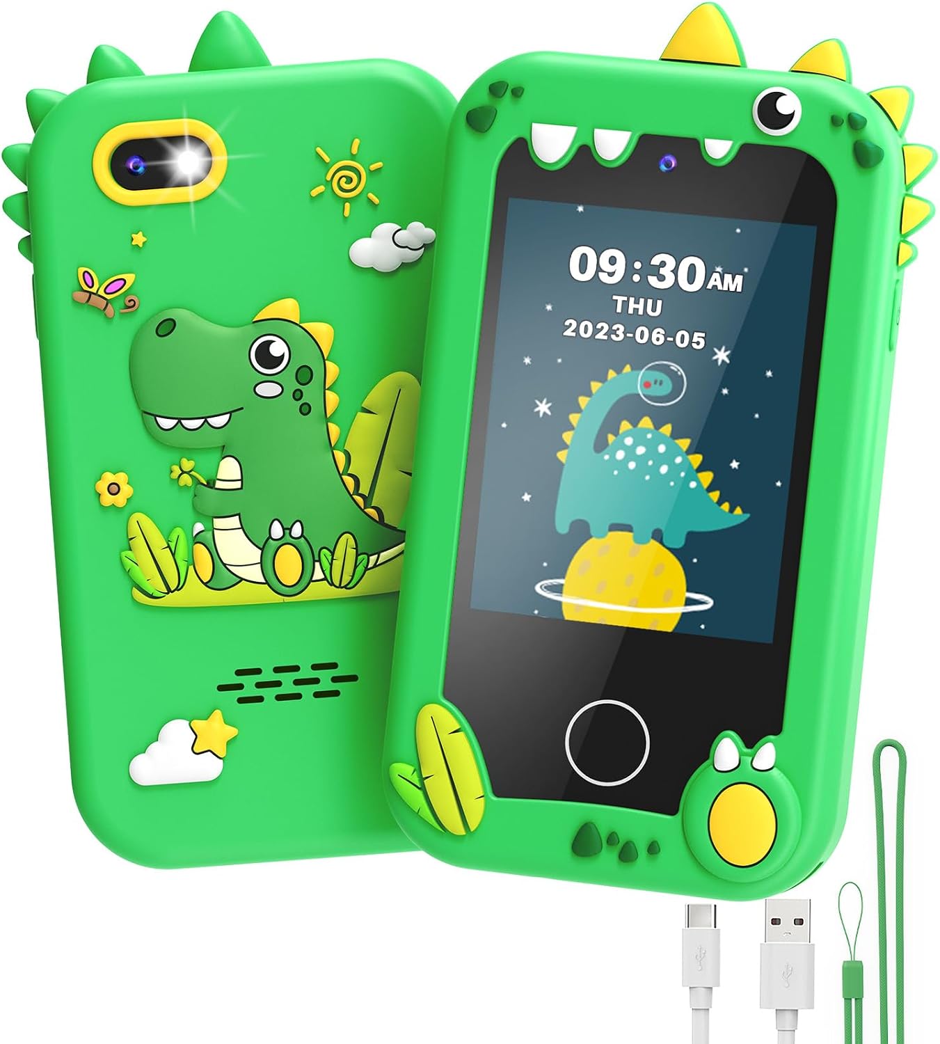 Detalle de UCIDCI Kids Smart Phone Toy with Dual Cameras: Educational Toy Phone for 3–7 Year Olds