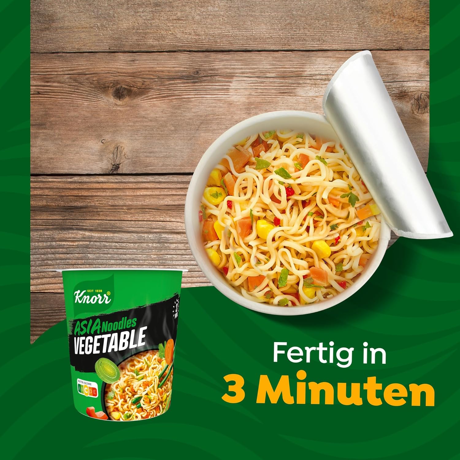 Thumbnail 6 de Knorr Instant Nudeln Vegetable Taste – schnelles Nudelgericht in 3 Minuten, 8 × 65 g