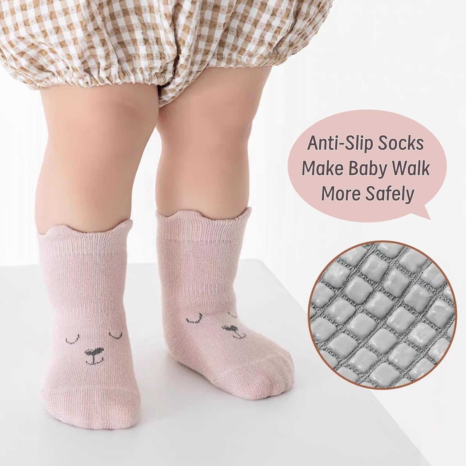 Thumbnail 3 de HAGOT — Chaussettes antidérapantes bébé ×5, coton et élasthanne, motifs animaux