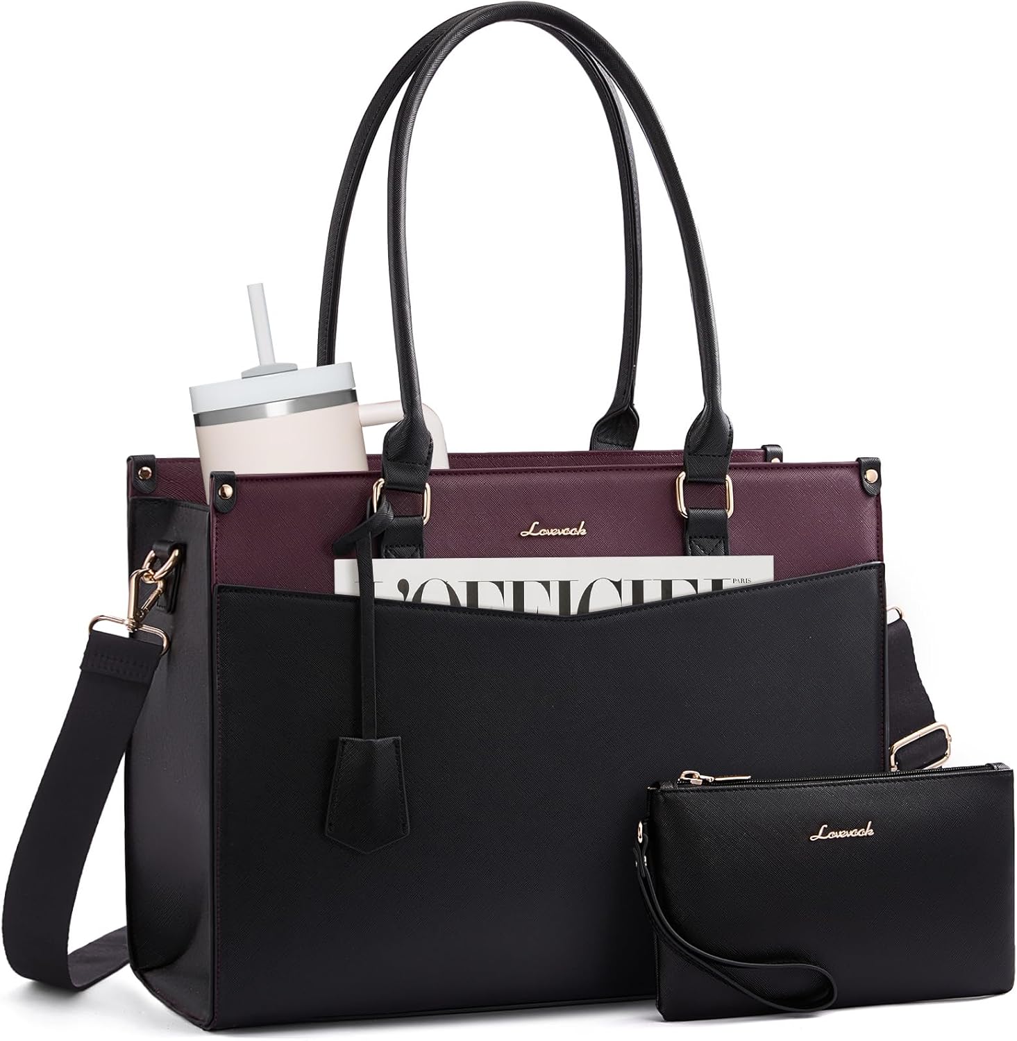 Thumbnail 6 de LOVEVOOK Laptoptasche Damen 2-in-1: Elegante Business Aktentasche und vielseitige Arbeitstasche