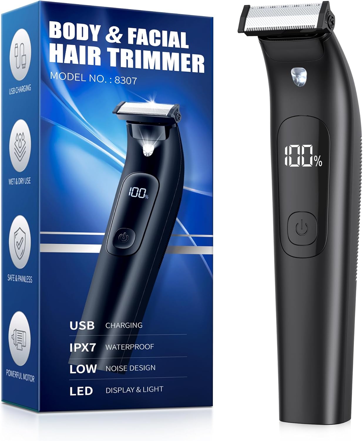 Thumbnail 6 de Body Trimmer Men 3 in 1: Pubic & Ball Trimmer, IPX7 Waterproof, Rechargeable
