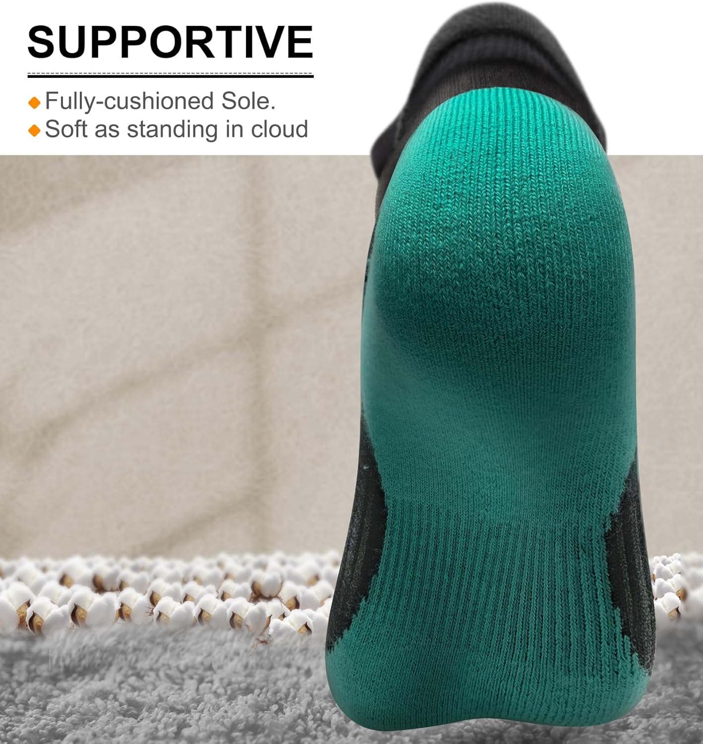 Thumbnail 3 de BULLIANT Calzini Sportivi Donna – 6 paia, Cuscino Completo con Linguetta sul Tallone