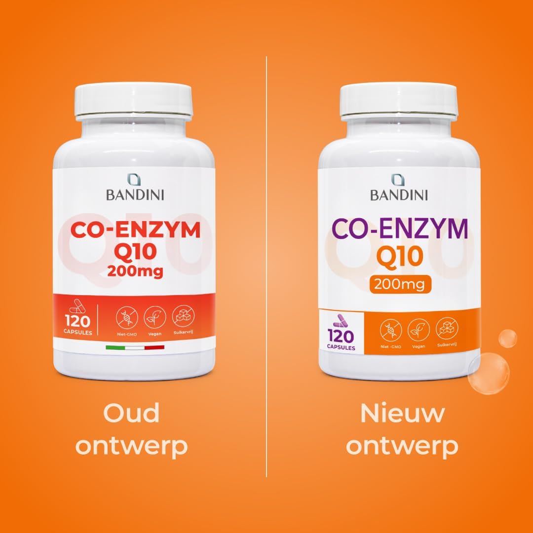 Detalle de BANDINI Co-enzym Q10 200 mg, 120 veganistische capsules