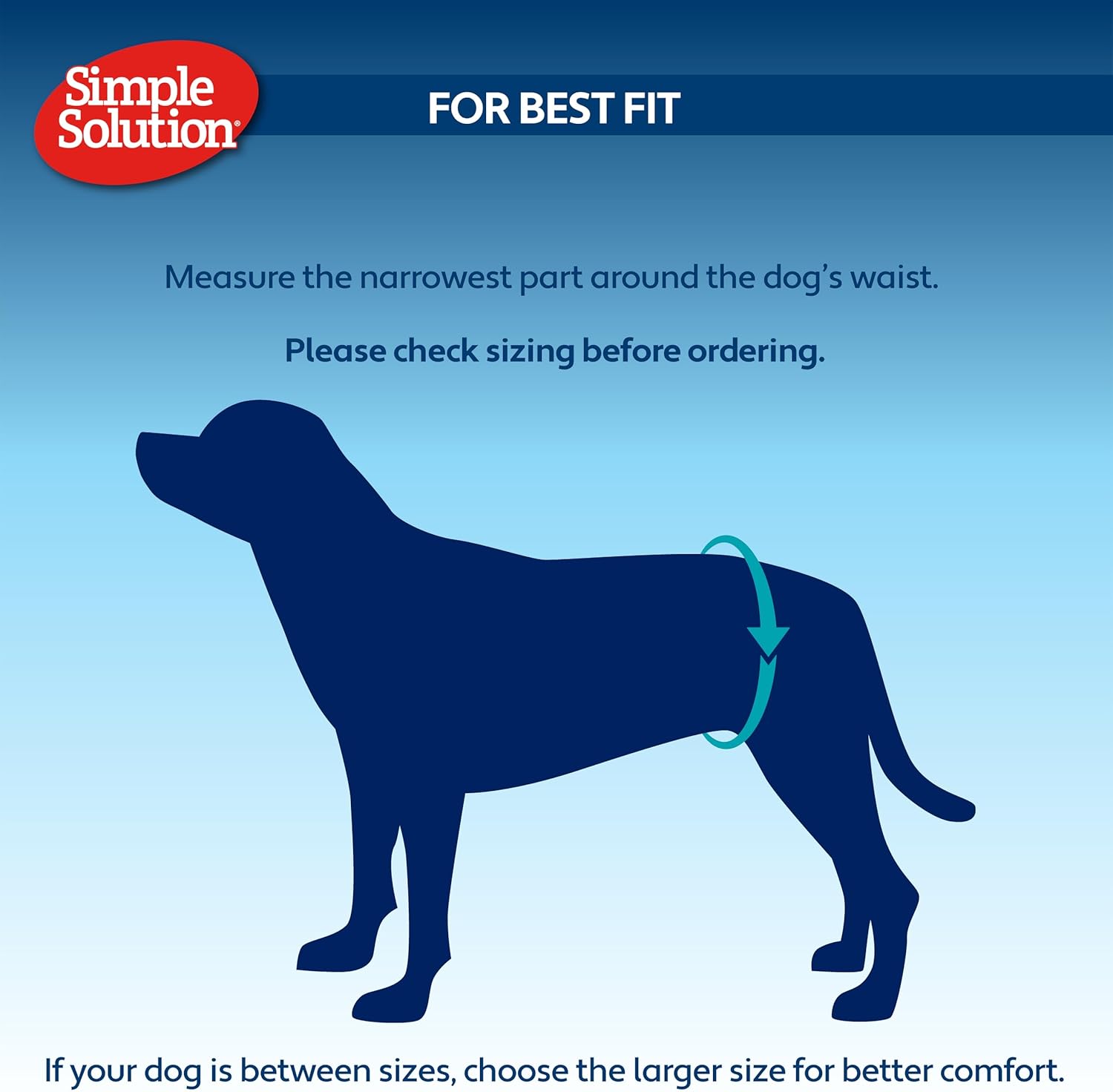 Thumbnail 5 de Simple Solution Nuovi ‘True Fit’ Pannolini Monuso per Cani Femmina con Idicatore di Bagnato Piccolo – 12 pezzi