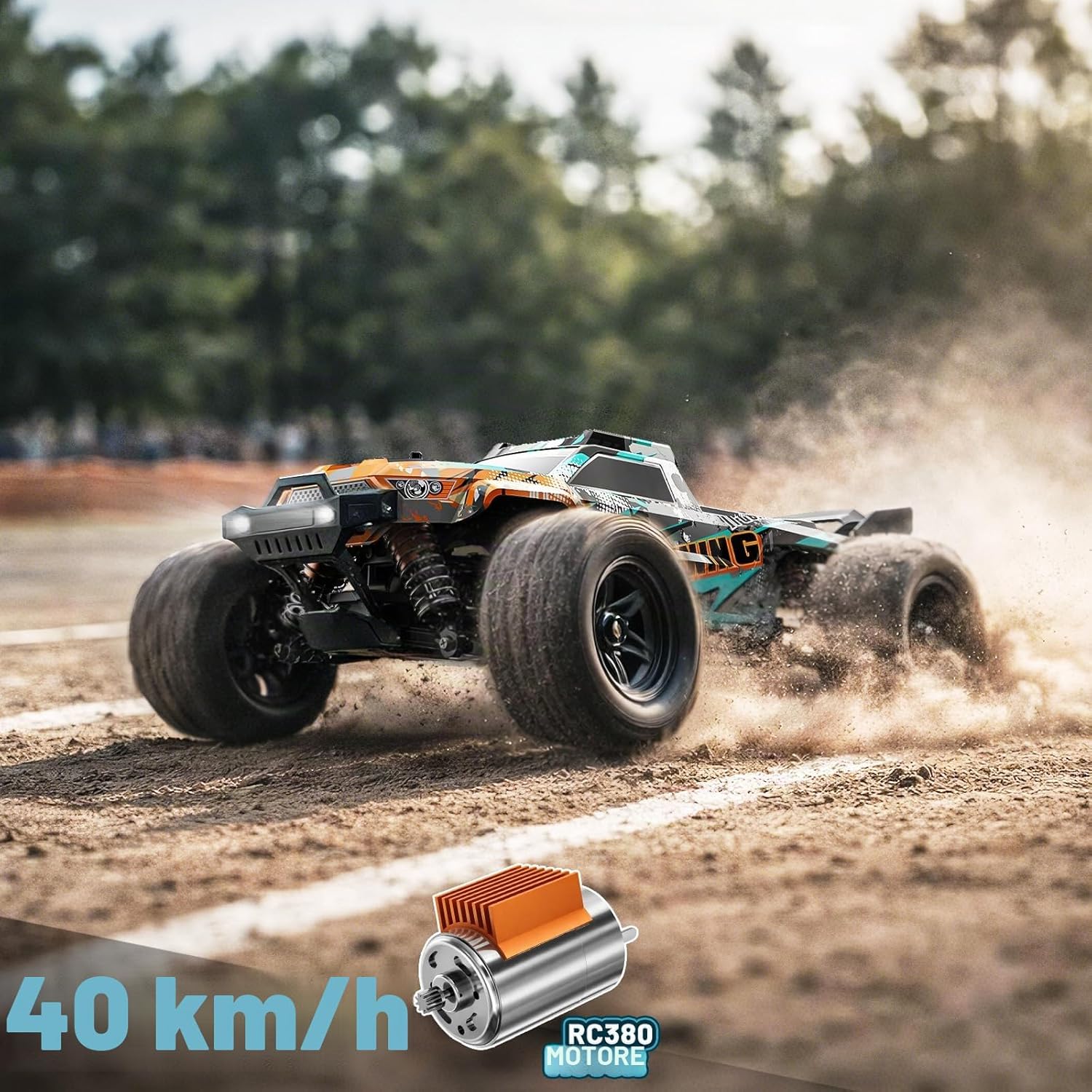 Thumbnail 1 de Womaqu Macchina Telecomandata 1:18 4WD 40 km/h Fuoristrada 2.4GHz con 2 batterie 7.4V