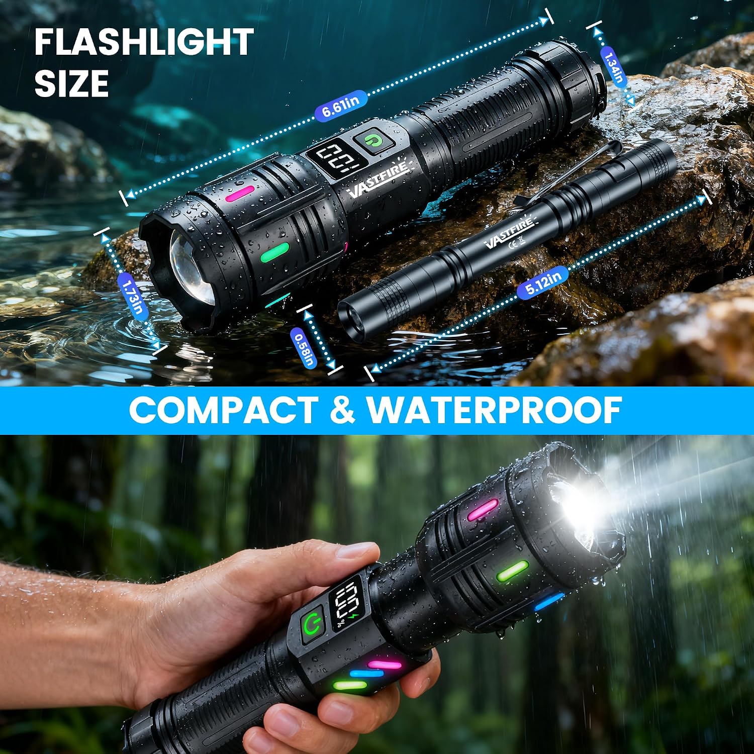 Thumbnail 6 de VASTFIRE Super Bright Torch 5000ft Range