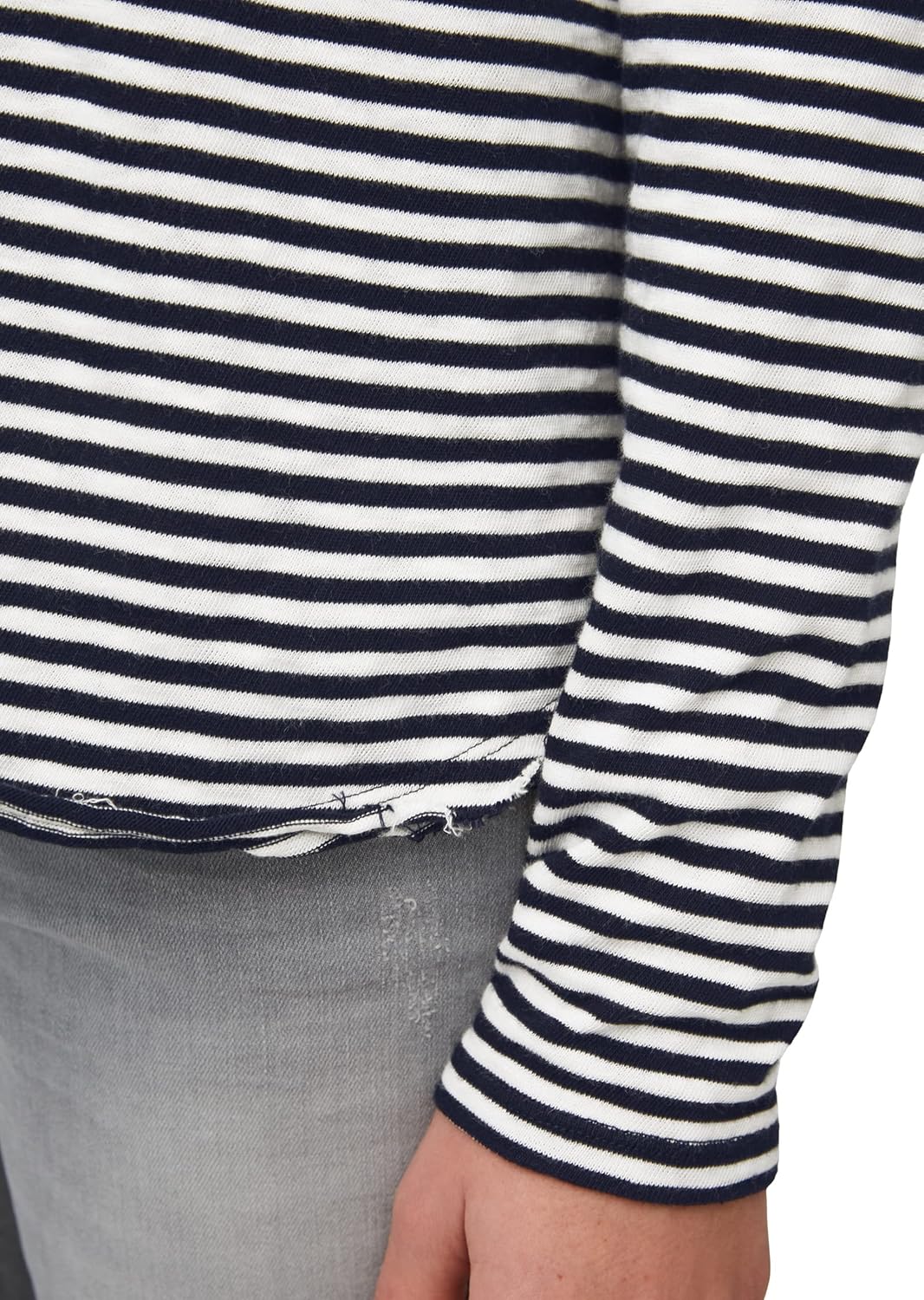 Thumbnail 1 de Marc O’Polo Damen Langarmshirt aus Bio-Baumwolle mit Logo – klassisches Basic-Top aus Bio-Baumwolle