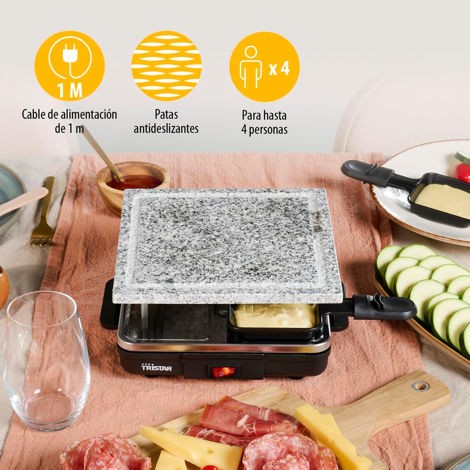 Thumbnail 5 de Tristar RA-2745 Raclette con piedra y 4 sartenes 🍳