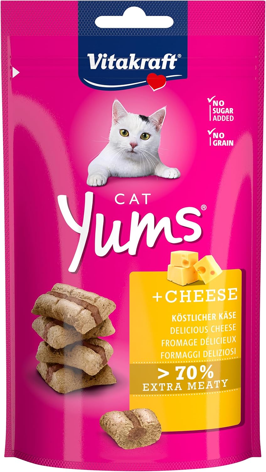 Detalle 2 de VITAKRAFT Cat YUMS Friandises Moelleuses au Saumon — Sachet Refermable, 9x40g