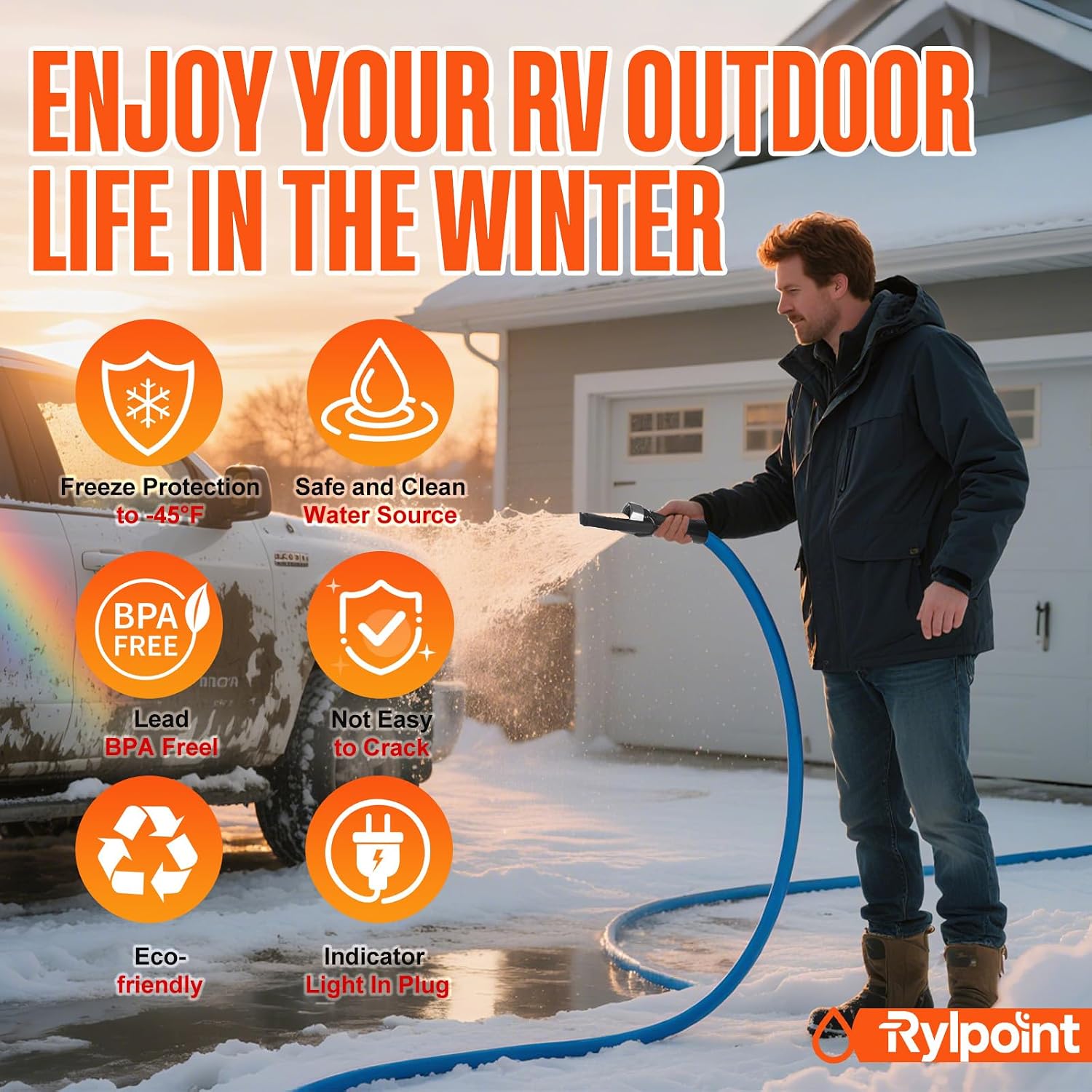 Thumbnail 4 de 50FT Heated Water Hose for RV