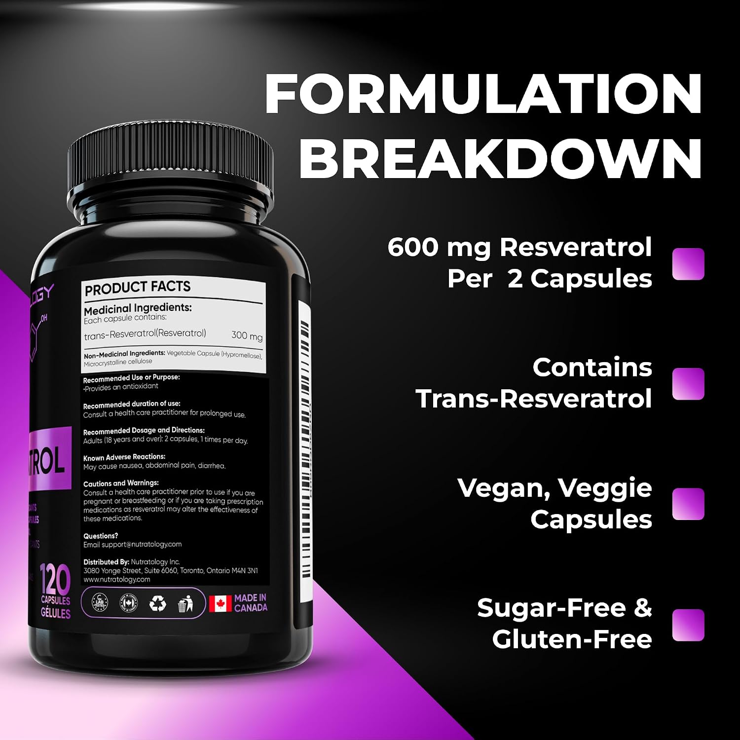 Thumbnail 4 de Nutratology Resveratrol Supplement, 120 Capsules