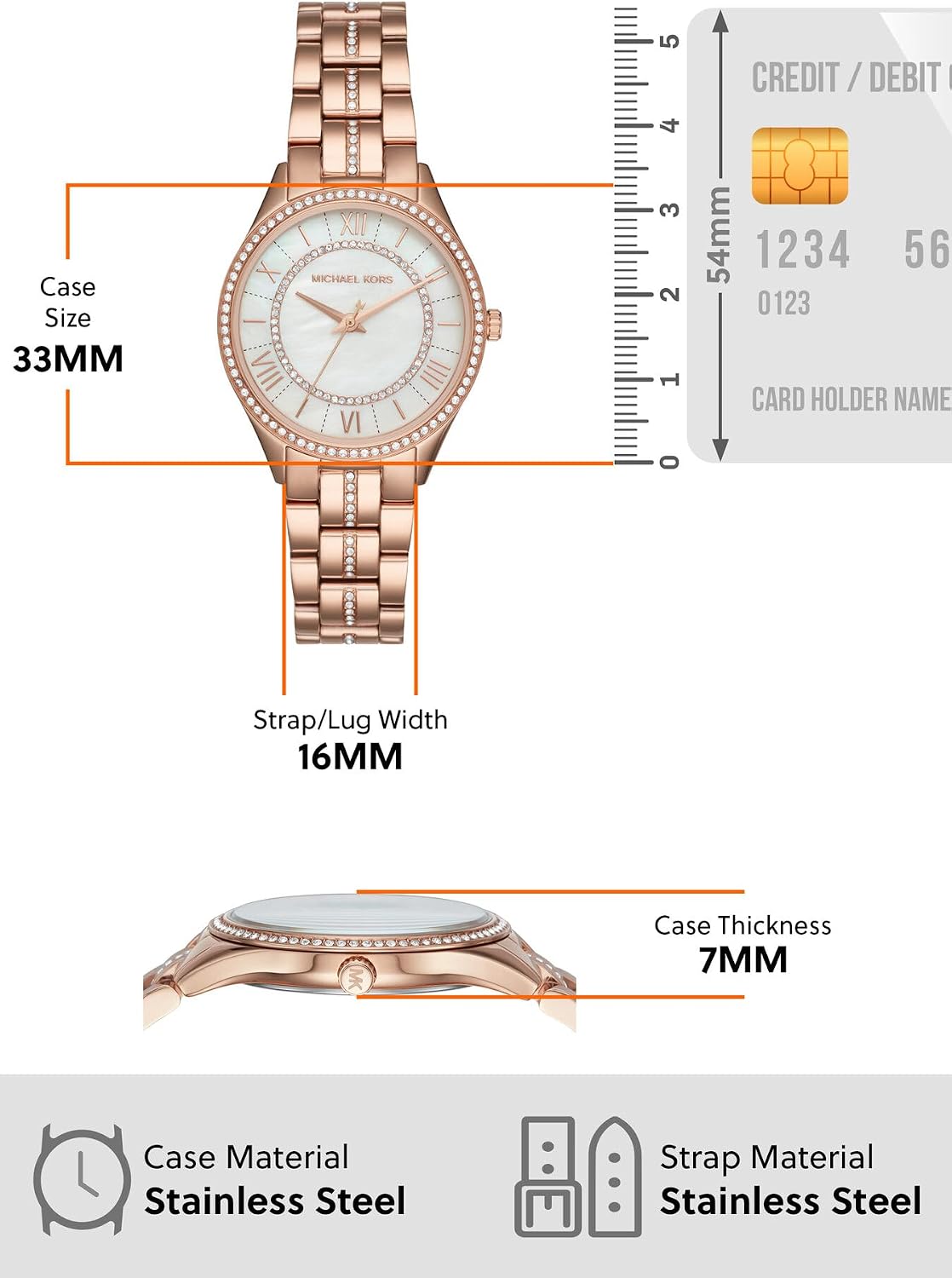 Detalle 2 de Michael Kors Women's Watch, 33mm Case