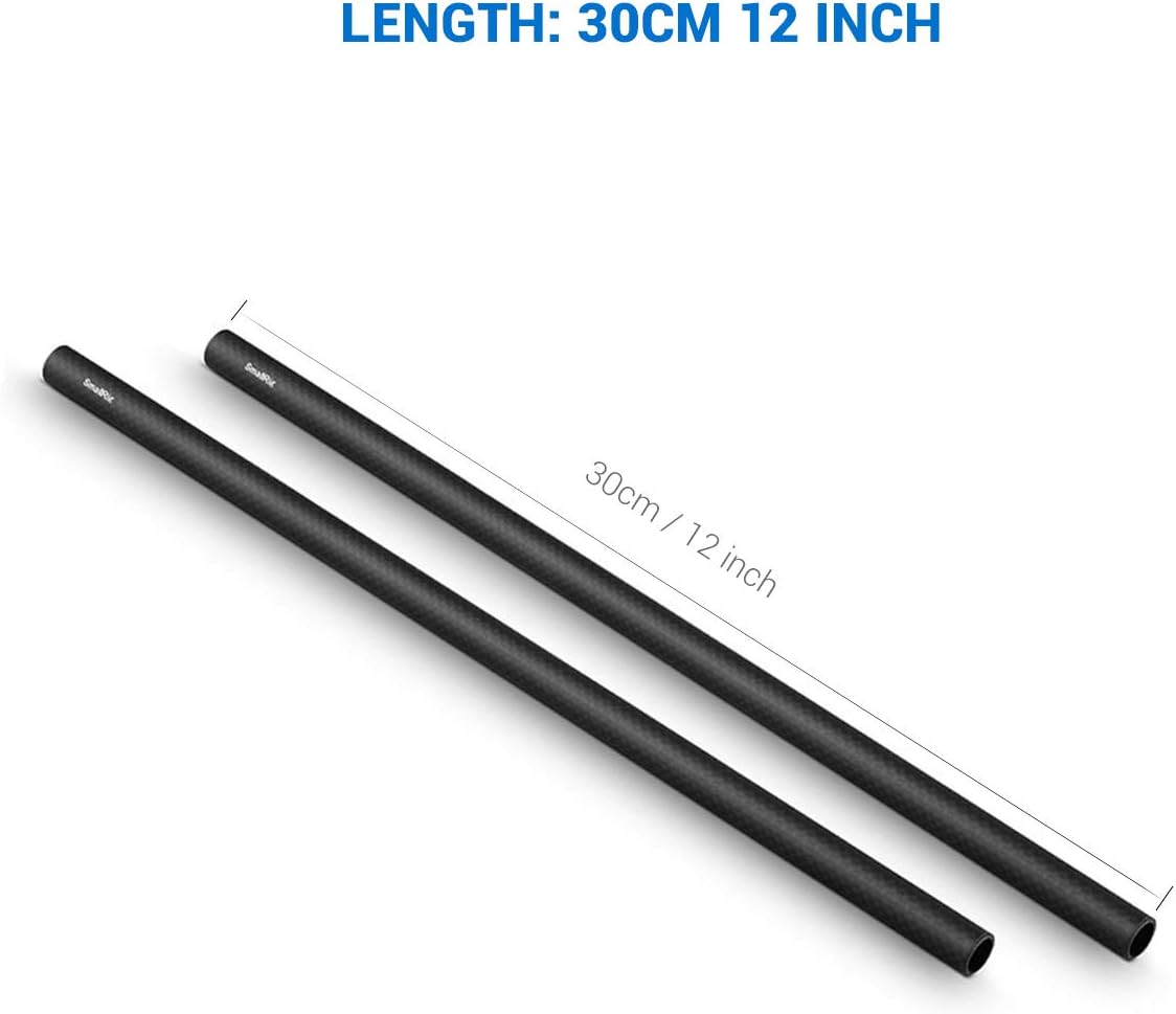 Detalle 2 de SMALLRIG PCS-851 kolfiberstavar för 15 mm-system, 30 cm, 2-pack