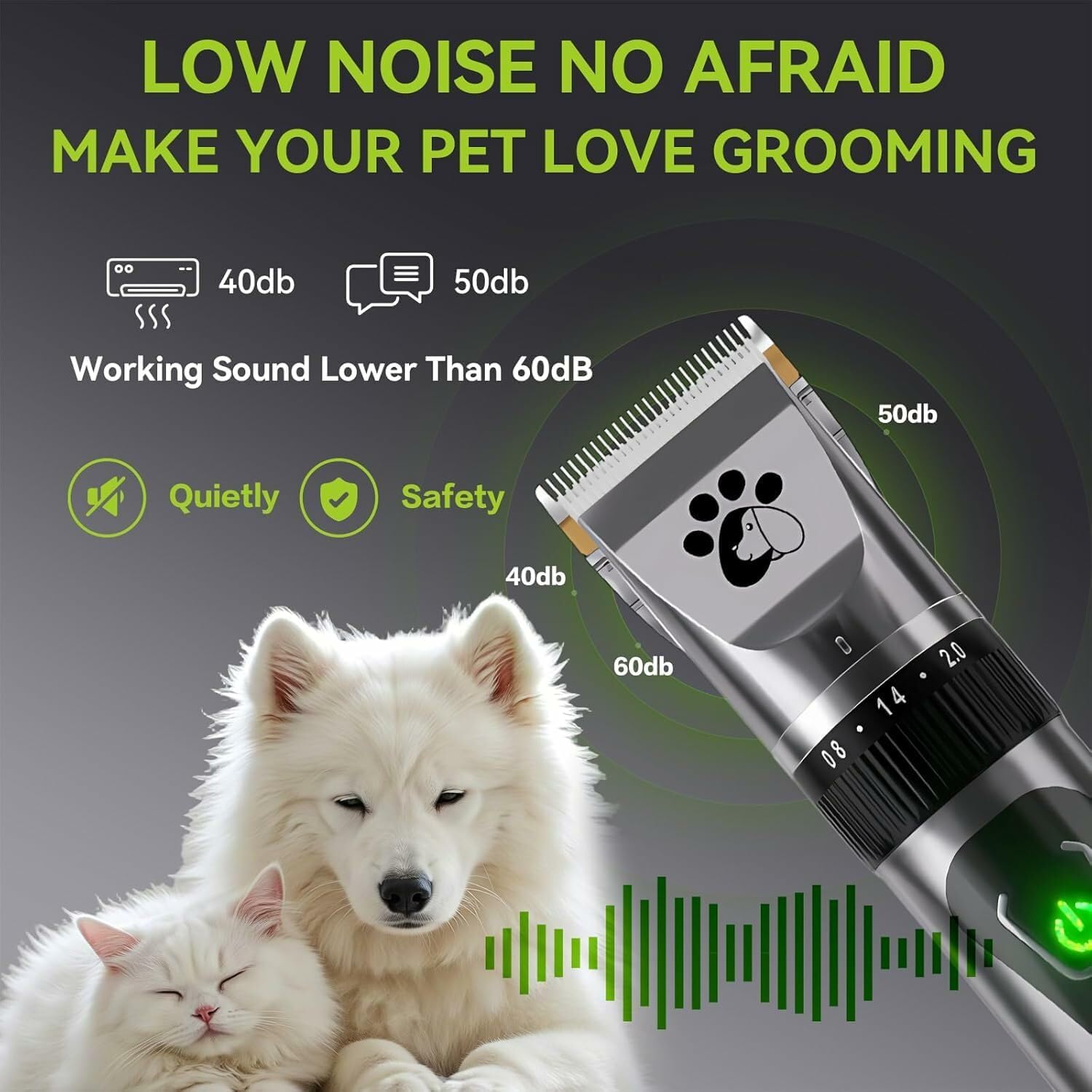 Detalle de Professional Cordless Dog Clippers 2‑Speed