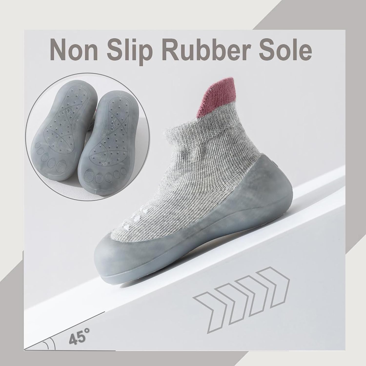 Detalle de Hstyle Baby Sock Shoes Non‑Slip Soft Sole