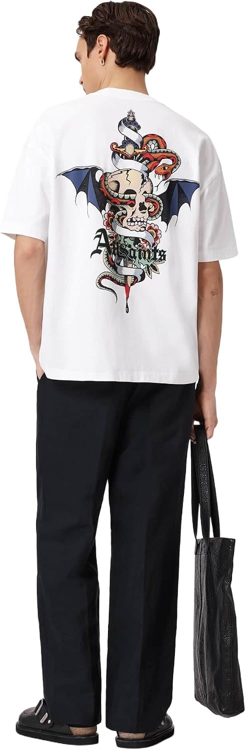 Thumbnail 6 de Allsaints Blade SS Crew T-Shirt Homme — coupe oversize, manches courtes