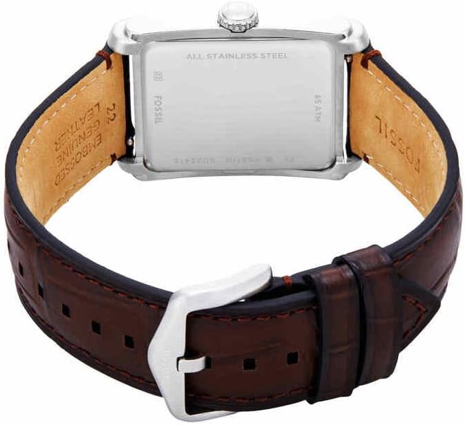 Detalle 2 de FOSSIL Carraway – Montre homme à mouvement quartz, bracelet cuir ou acier argenté
