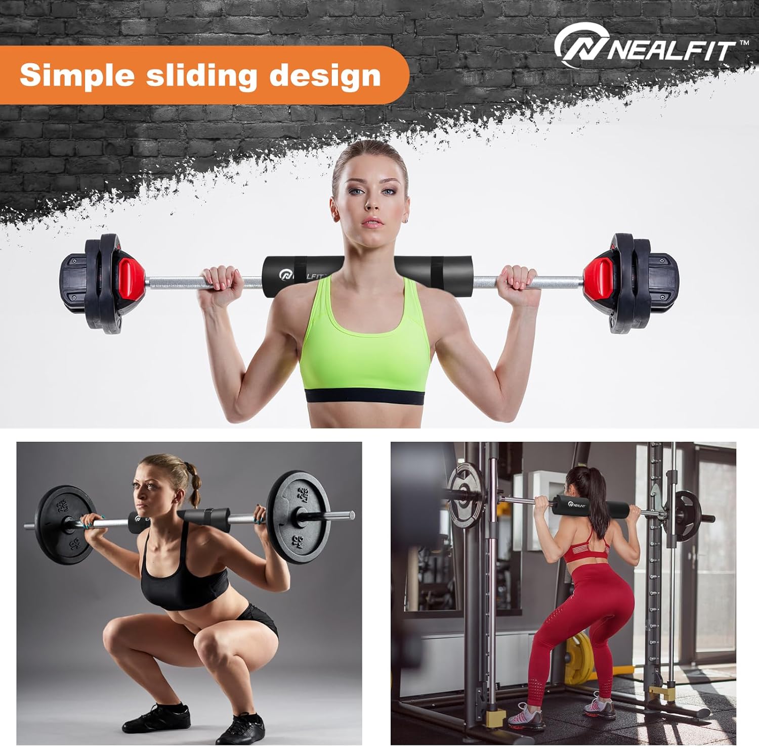 Thumbnail 6 de NEALFIT squat bar pad for weightlifting
