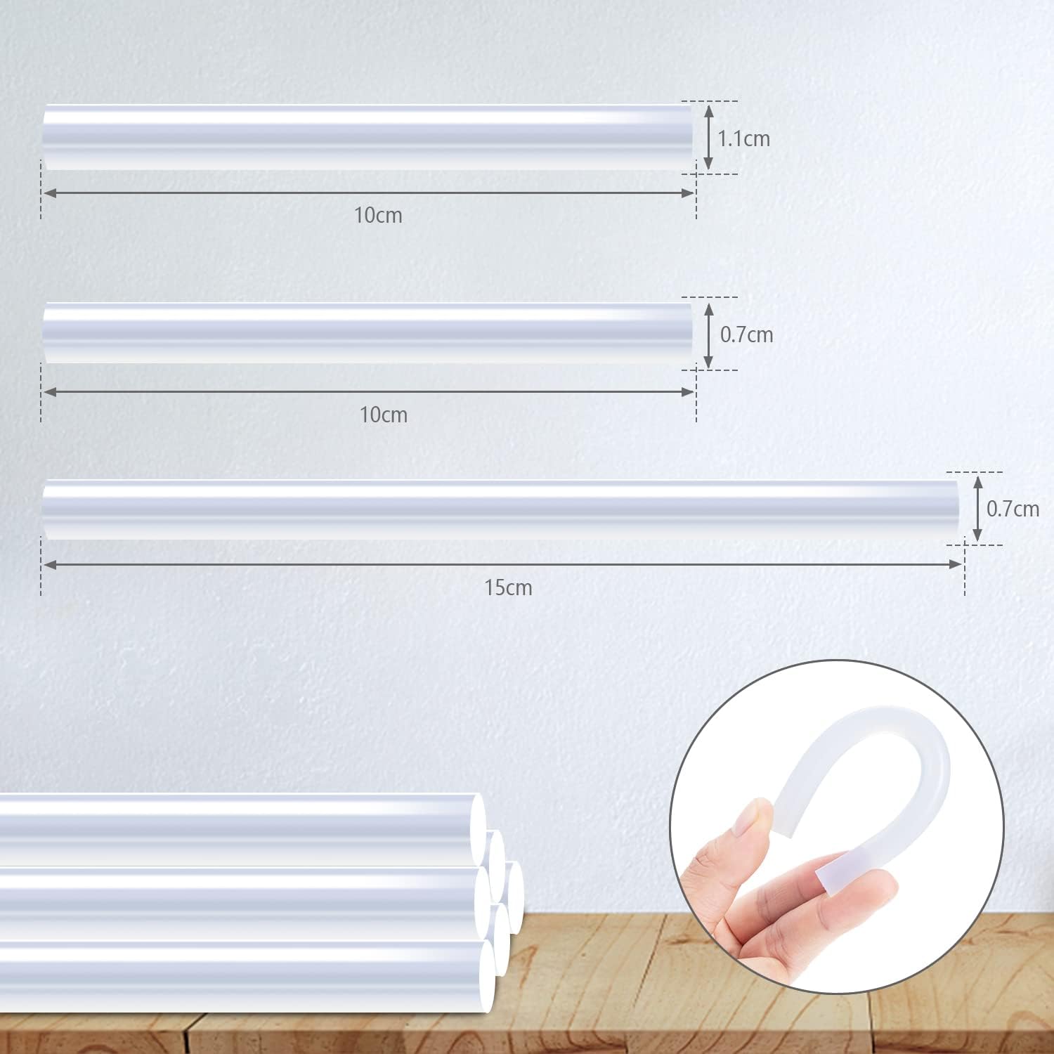 Thumbnail 1 de RnCop Hot Glue Sticks 150 pack 7mm x 100mm