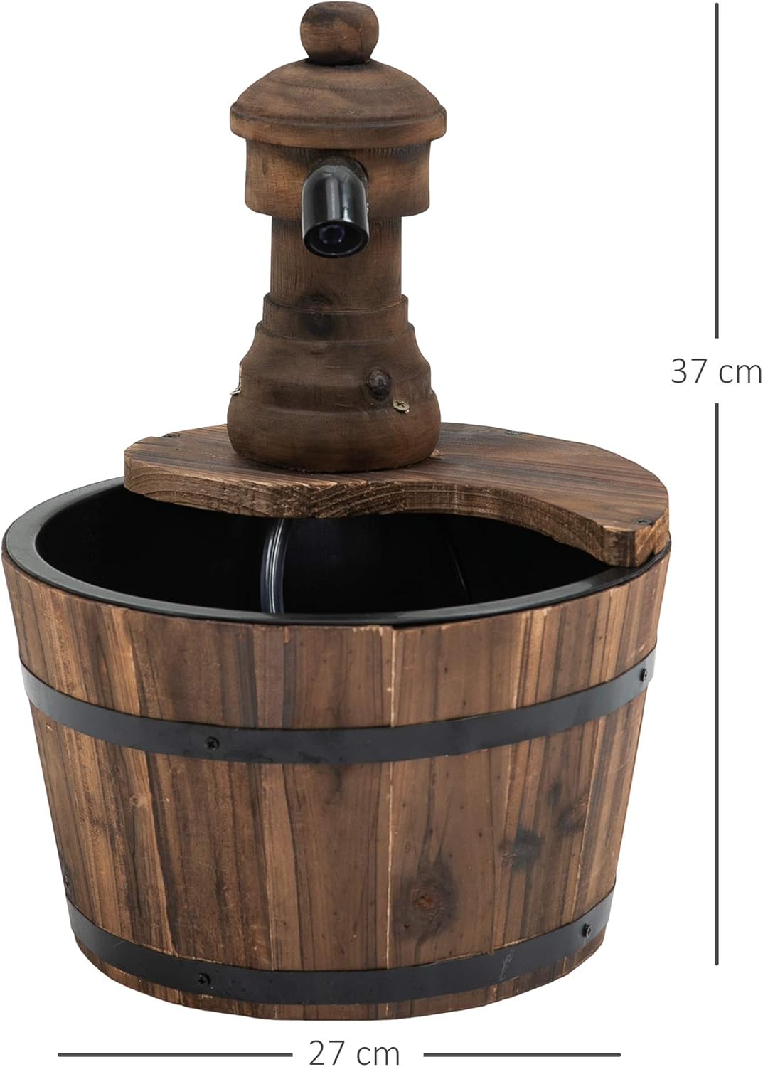 Thumbnail 6 de Outsunny fontaine tonneau Jardin Ø27x37 cm