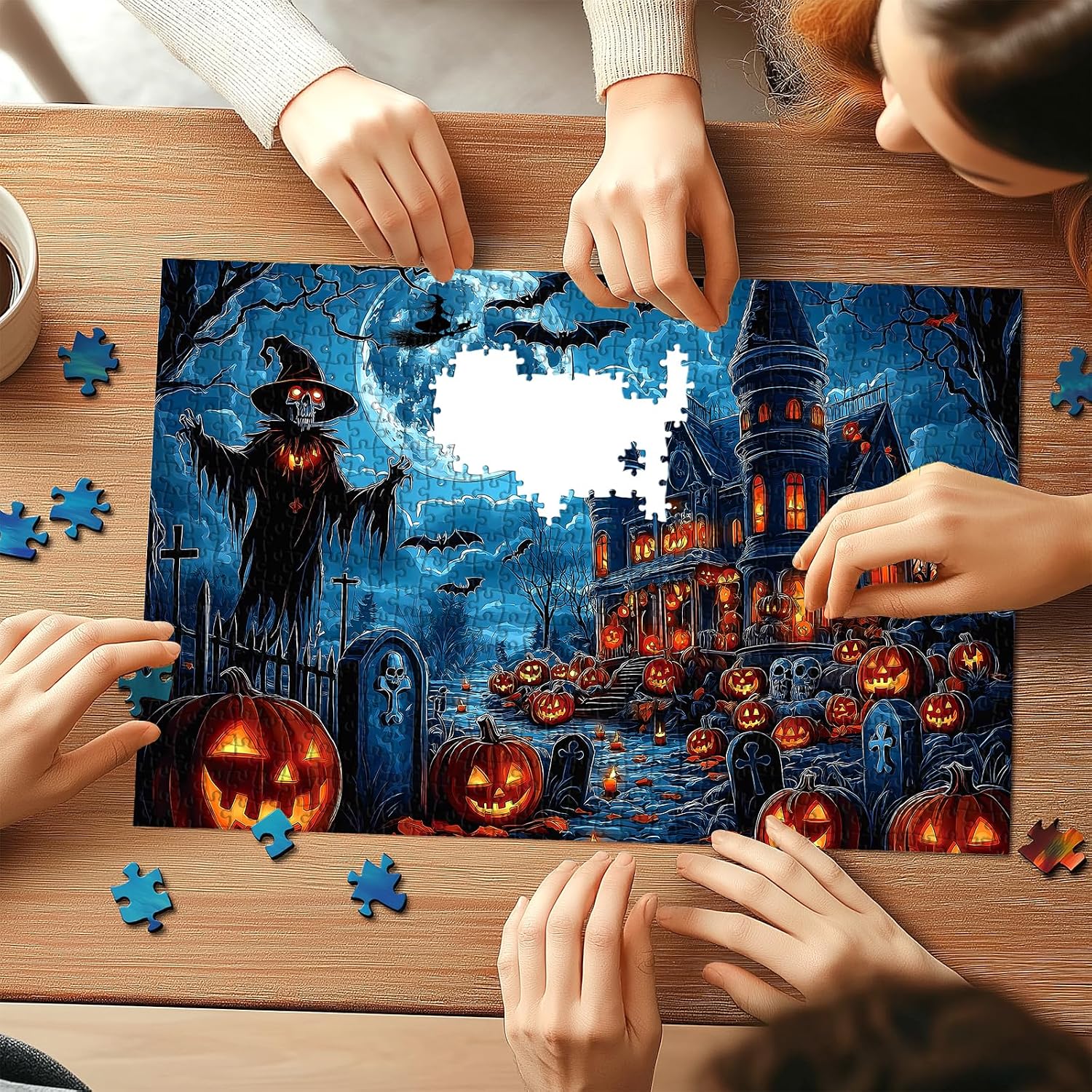 Detalle de PuzzOne Halloween Jigsaw Puzzle 1000 Pieces