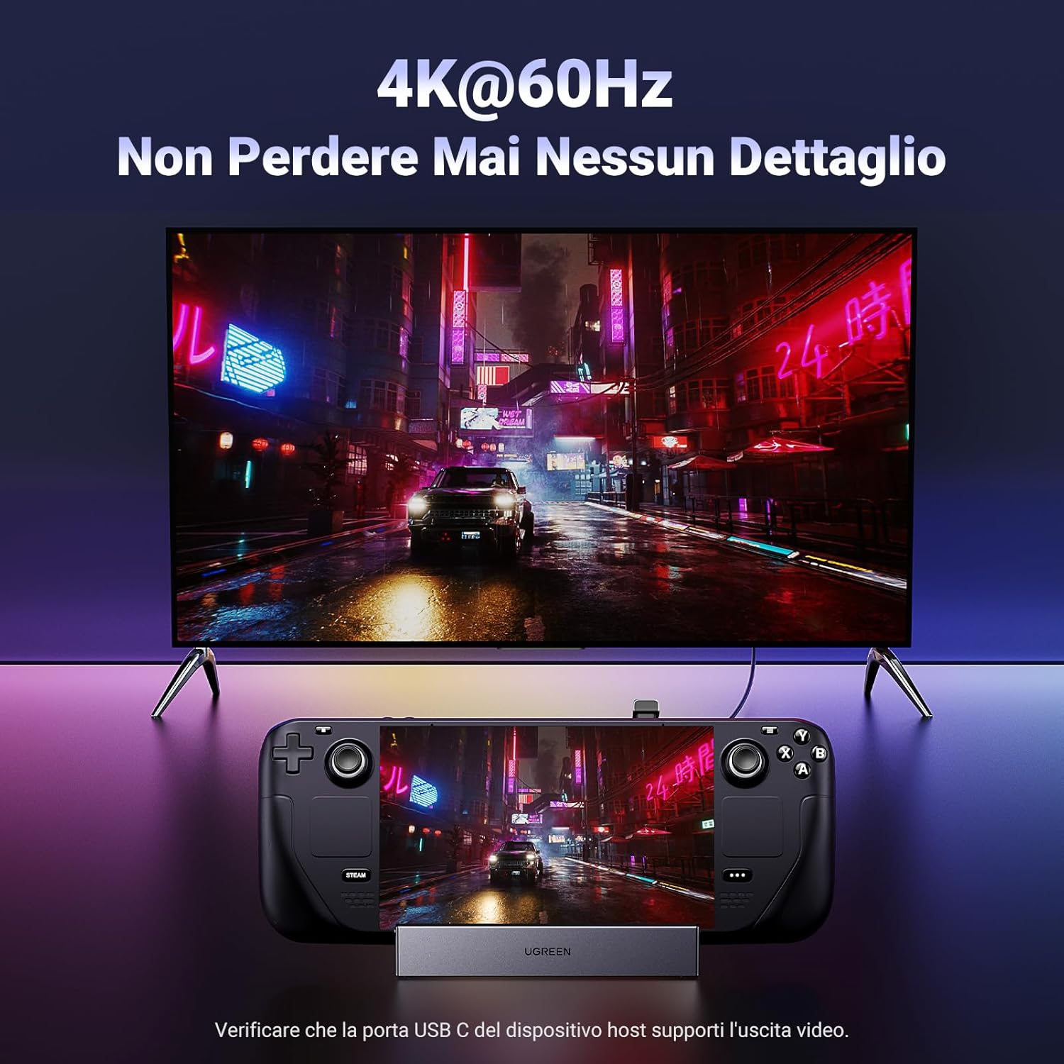 Detalle de UGREEN Hub USB C 4K 60Hz Dock