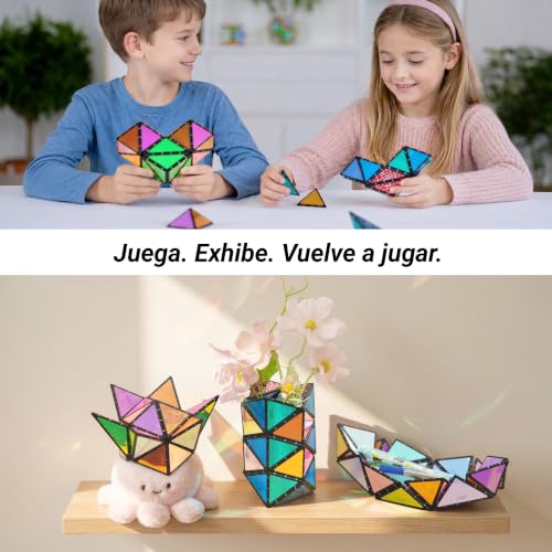 Detalle de TOSY Magnet Pyramid Glow: Cubo magnético con 243 imanes y acabado holográfico