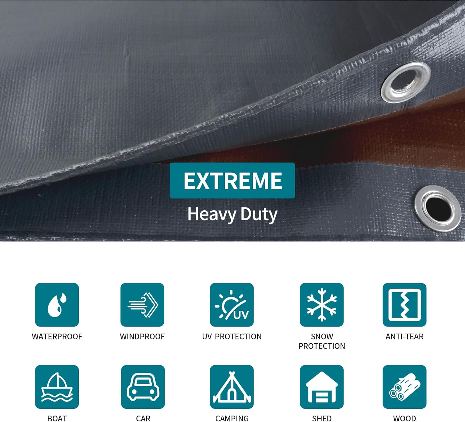 Thumbnail 1 de TARPAL 15x20 Feet Super Heavy Duty Tarps Cover