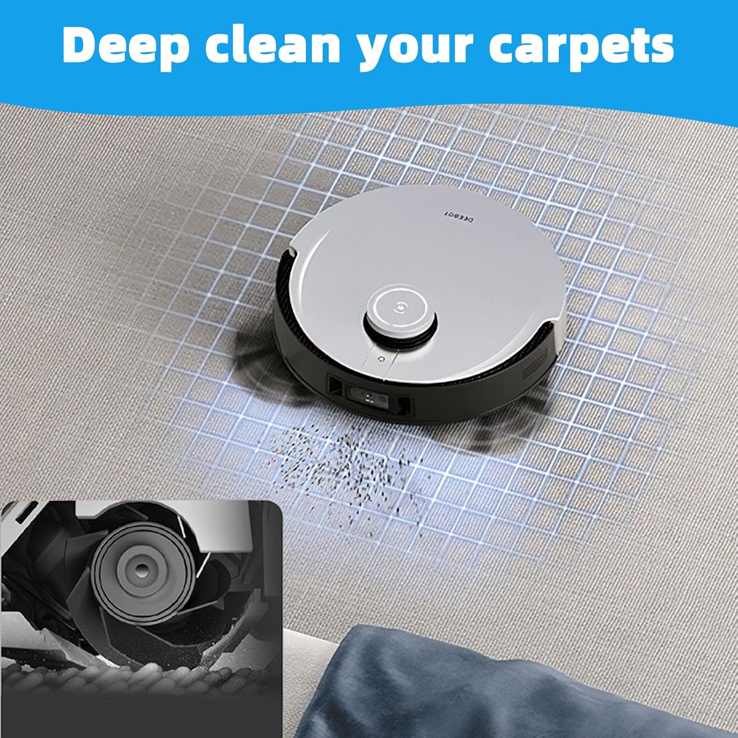 Thumbnail 2 de Ensemble brosse principale en caoutchouc et couvercle pour Ecovacs X1/X1e etc. – Yivy