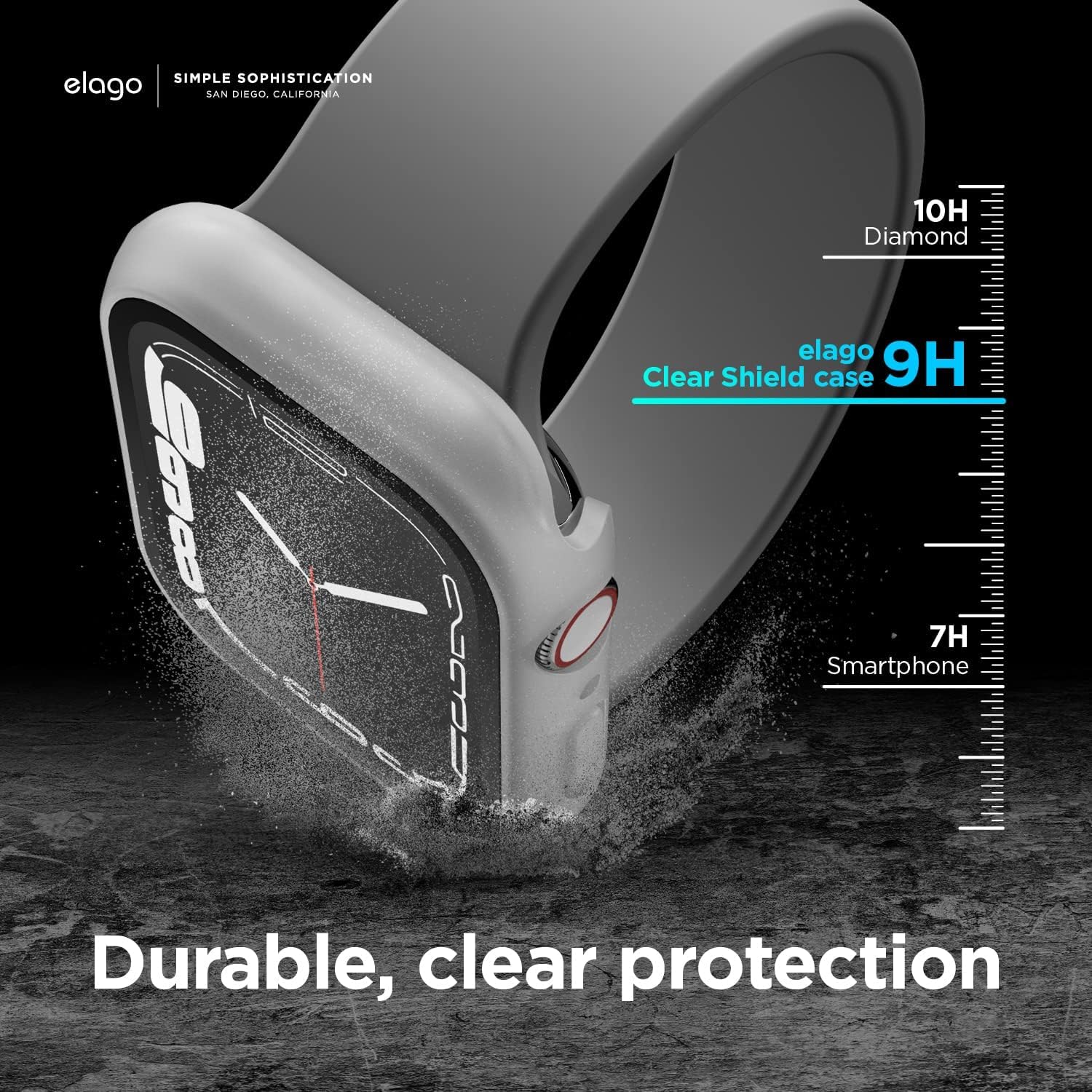 Thumbnail 2 de elago Clear Shield custodia per Apple Watch 9/8/7 da 45 mm (protezione trasparente opaco)