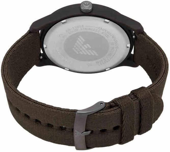 Detalle 2 de Montre homme Emporio Armani à quartz (boîtier 45 mm) bracelet cuir ou silicone