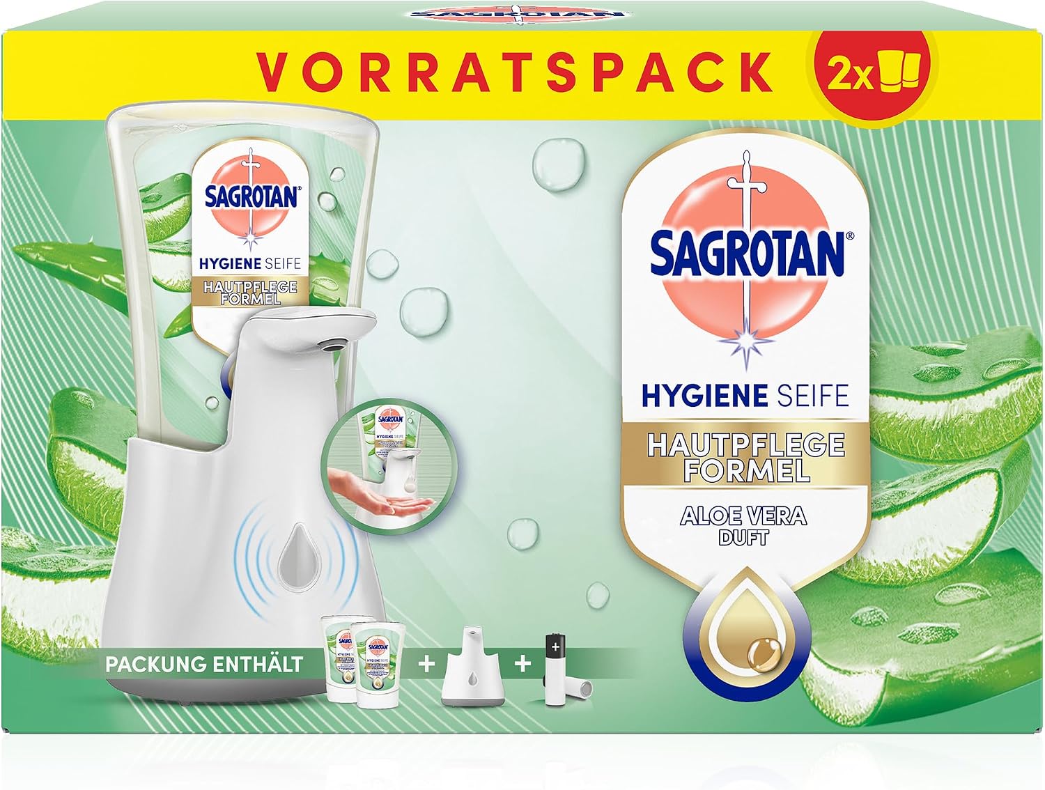 Detalle de Sagrotan No-Touch Automatischer Seifenspender 2×250 ml