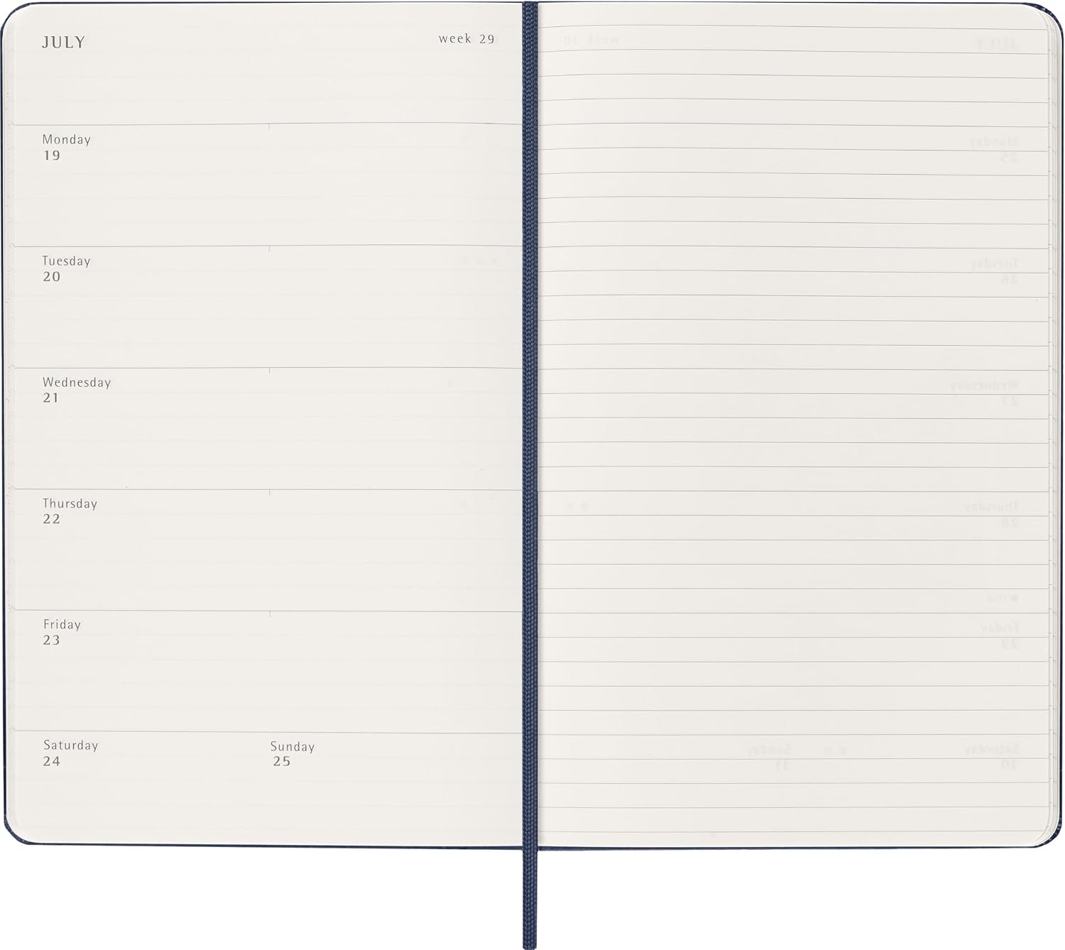 Thumbnail 3 de Moleskine DHB2018WN3Y27 Classic 18-Month Weekly Planner, Large Sapphire Blue