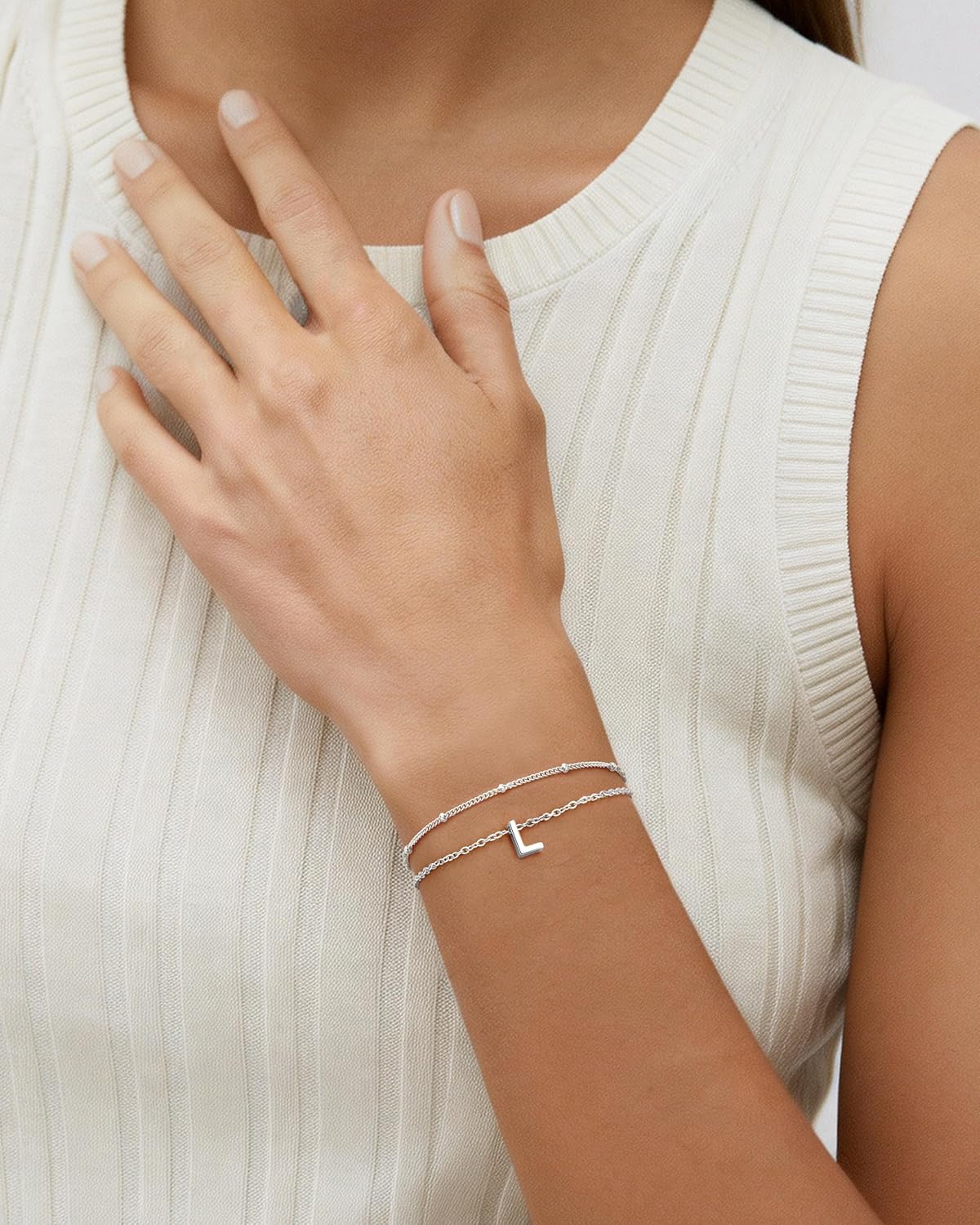 Thumbnail 4 de J.Fée bracciale con iniziali per donna in argento 925 o oro 14K placcato