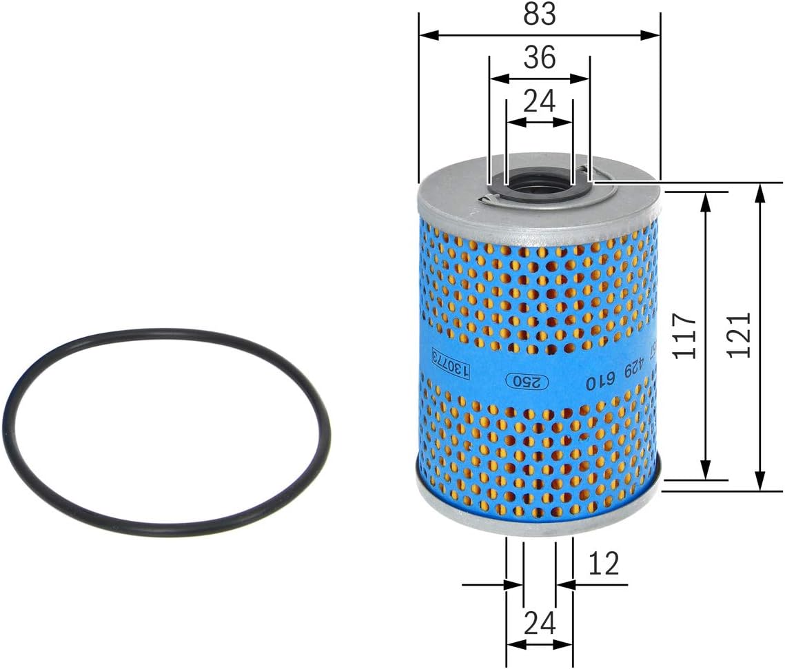 Detalle de Bosch P9610 Ölfilter für Autos – zuverlässige Motorschmierung durch effektive Ruß- und Metallpartikel-Trennung
