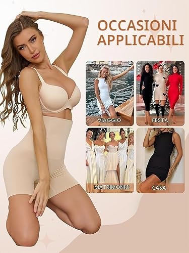 Detalle de DIGZ Guaina Contenitiva Donna: pancera vita alta modellante, tessuto elastico e traspirante