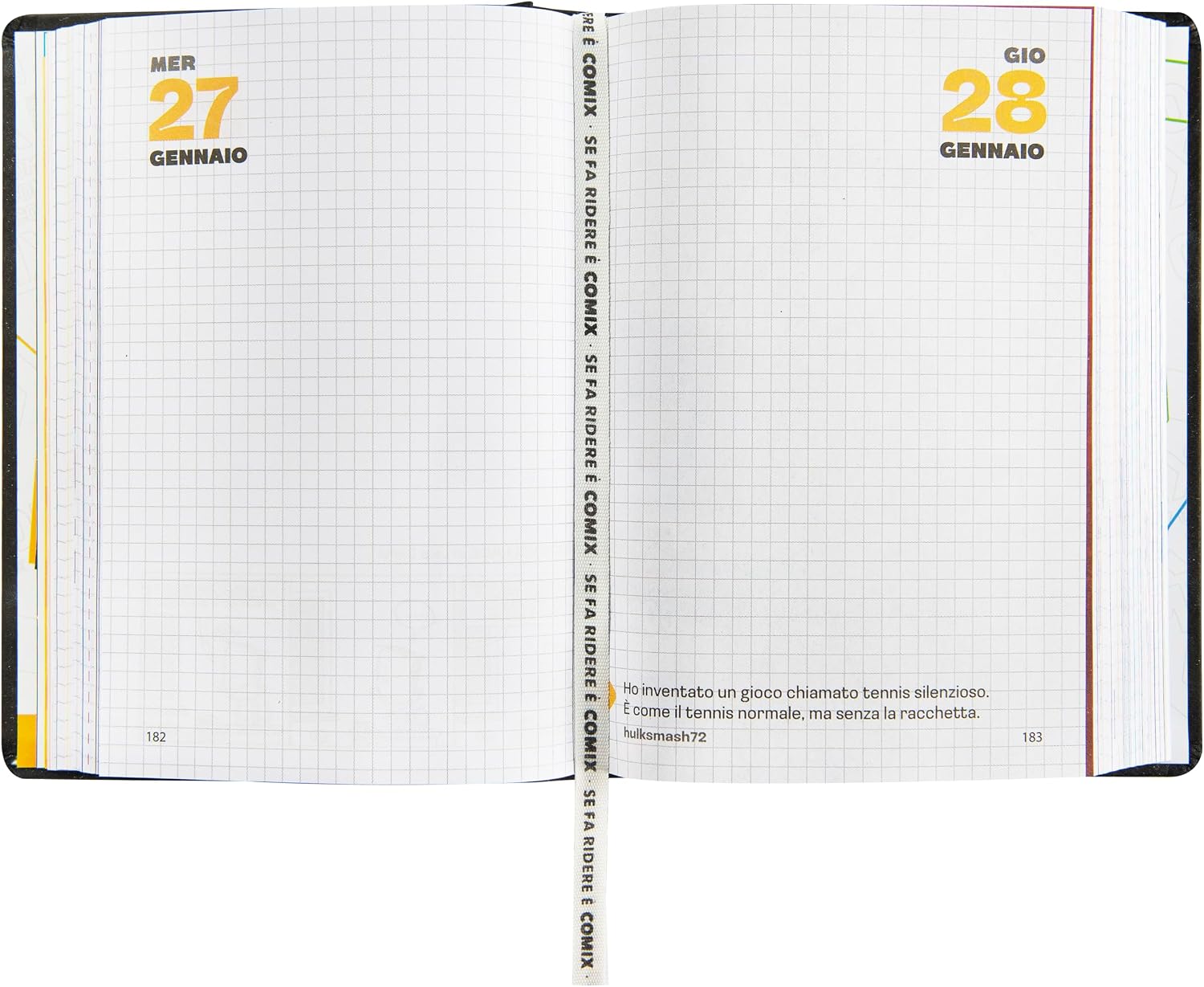 Detalle de COMIX Agenda 2027 Giornaliera 16 Mesi: 576 pagine, copertina rigida e stile Gen Z per studenti delle medie e superiori