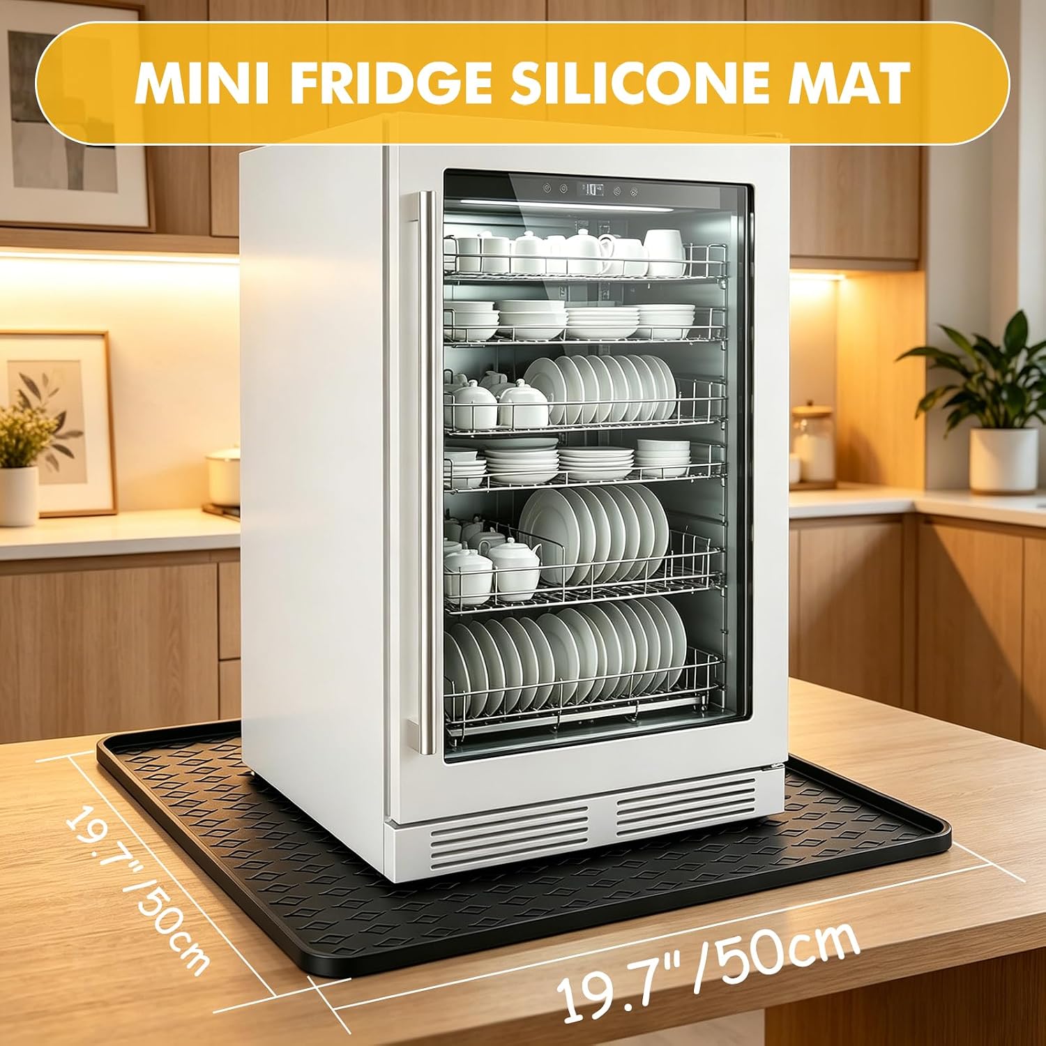 Detalle de Swihorab Silicone Appliance Mat 19.7 x 19.7 Inches