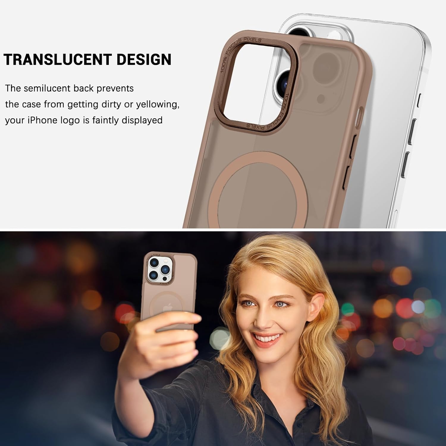 Thumbnail 1 de GaoBao Magnetic Case for iPhone 14 Pro Max – Slim, Translucent Matte Back with MagSafe Compatibility