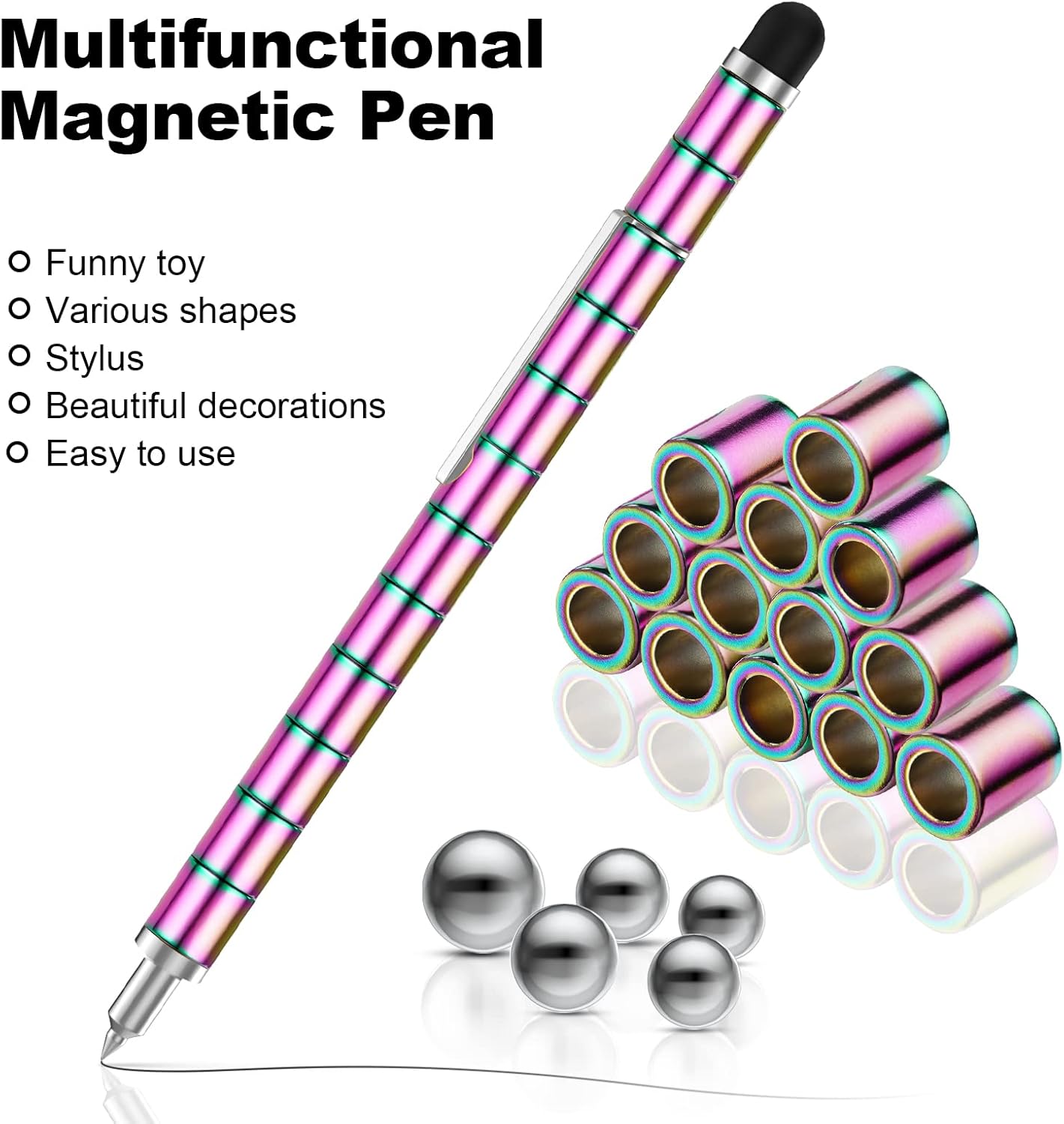 Thumbnail 2 de OSDUE Penna Fidget Multifunzione Magnetica: penna antistress magnetica creativa