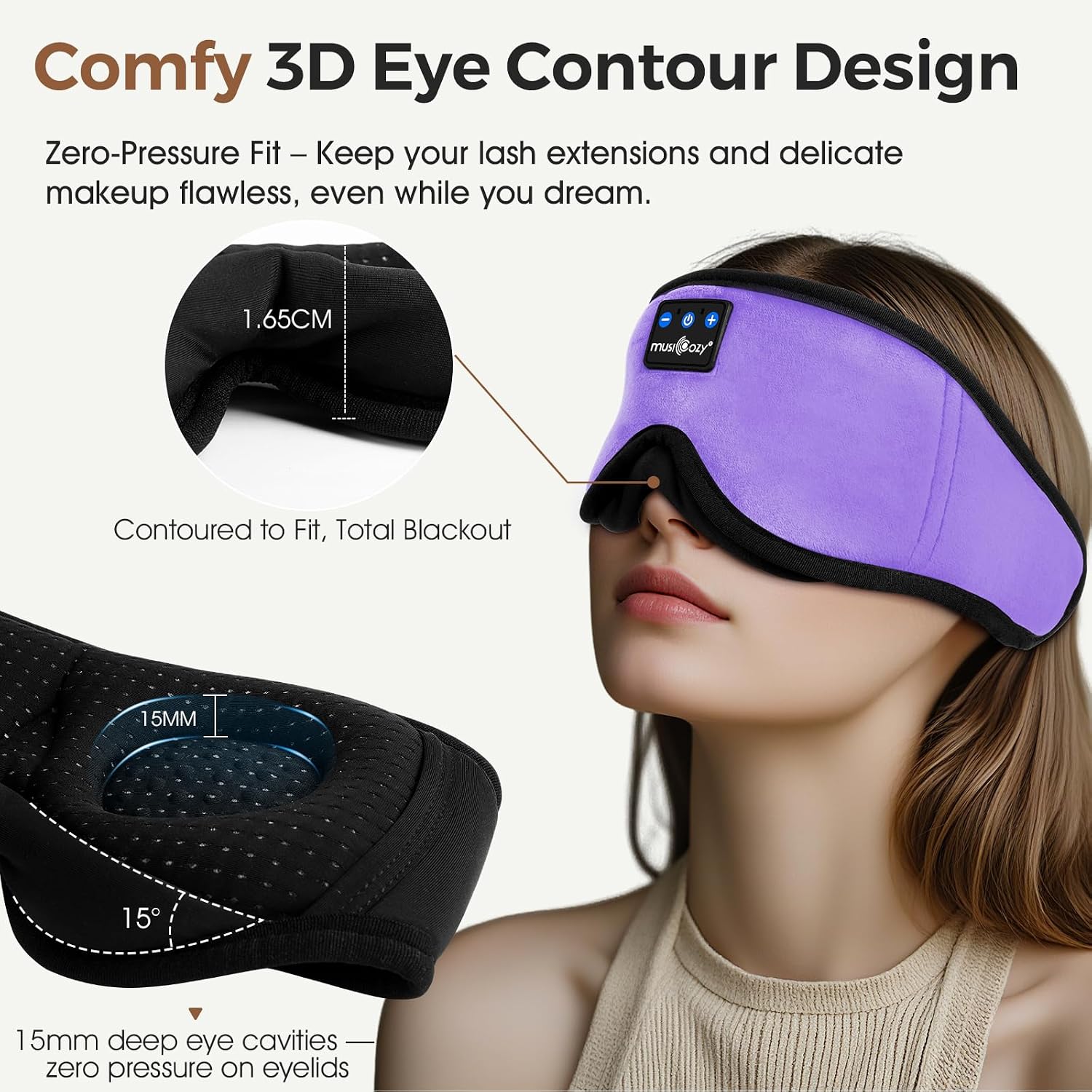 Detalle de MUSICOZY Sleep mask headphones 14H