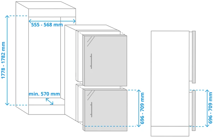 Detalle 2 de Samsung BRB80F26CEF0EF Einbau-Kühlgefrierkombination